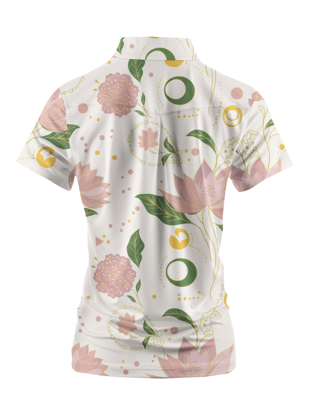 Cherryswing Women's Lotus Bloom Short Sleeve Polos