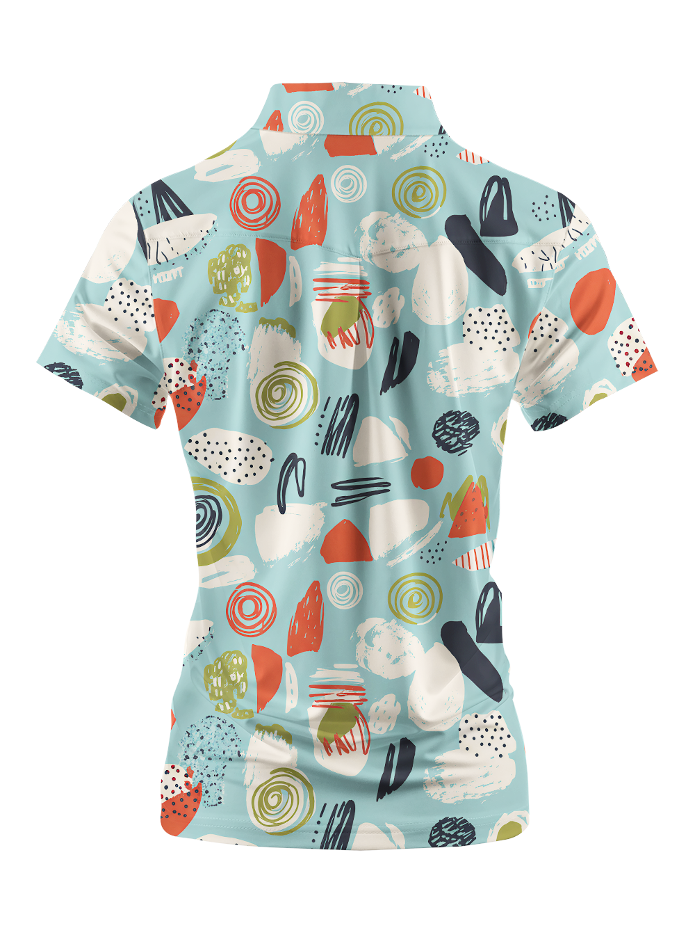 Cherryswing Women's Playful Strokes Short Sleeve Polos