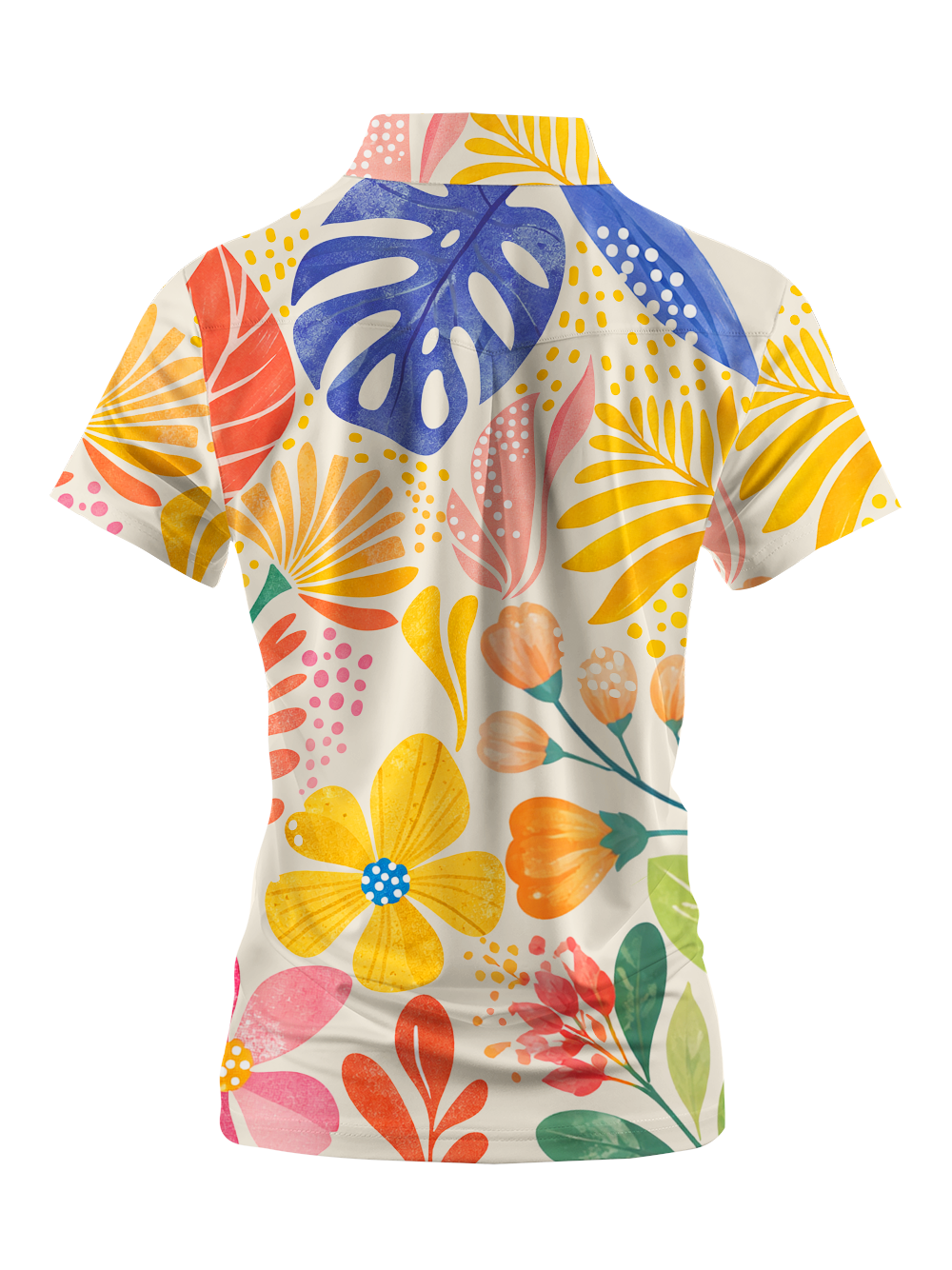 Cherryswing Women's Citrus Bloom Short Sleeve Polos