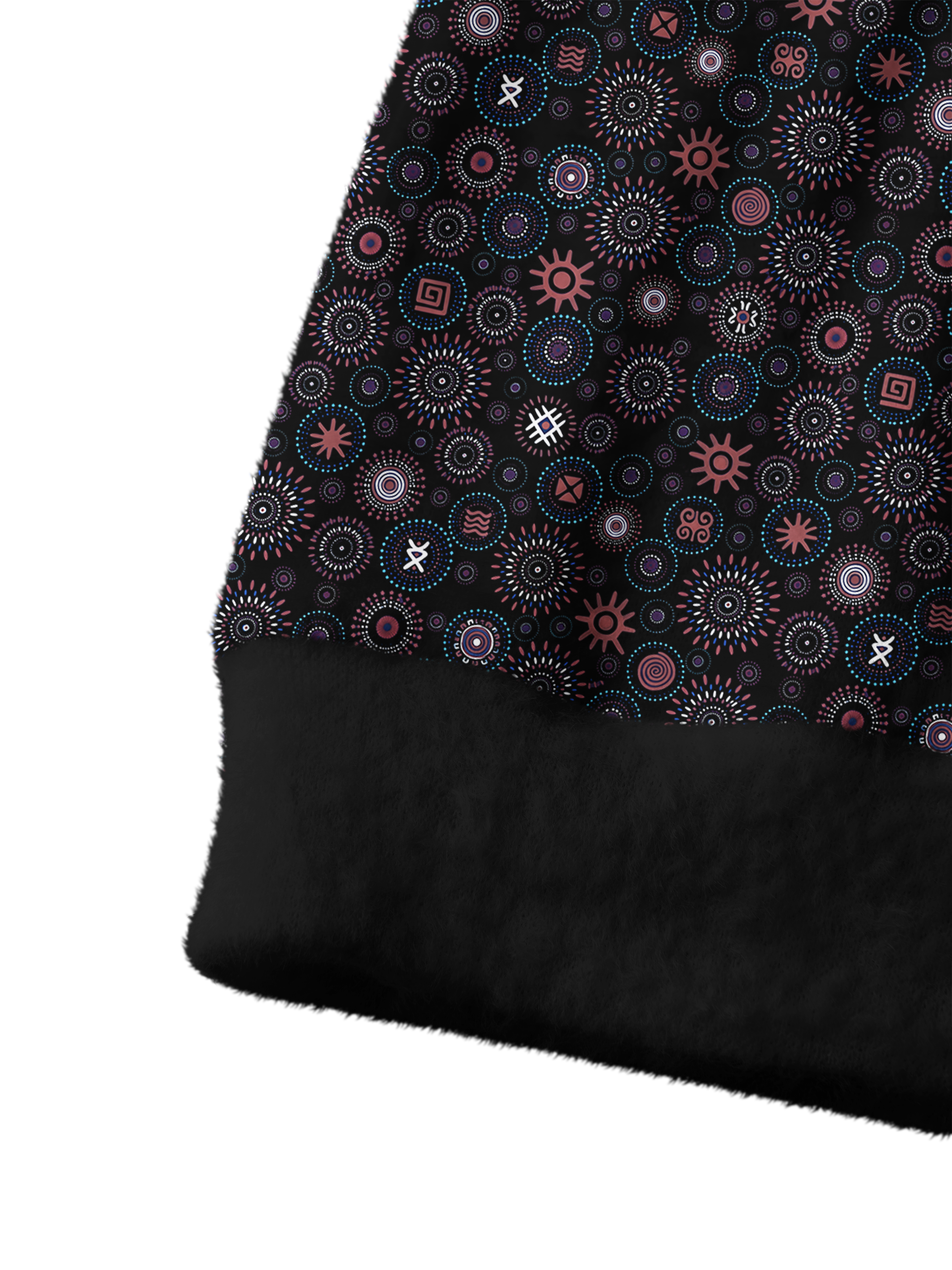 Cherryswing Women's Tribal Medallion Fuzzy Knit Golf Cardigan