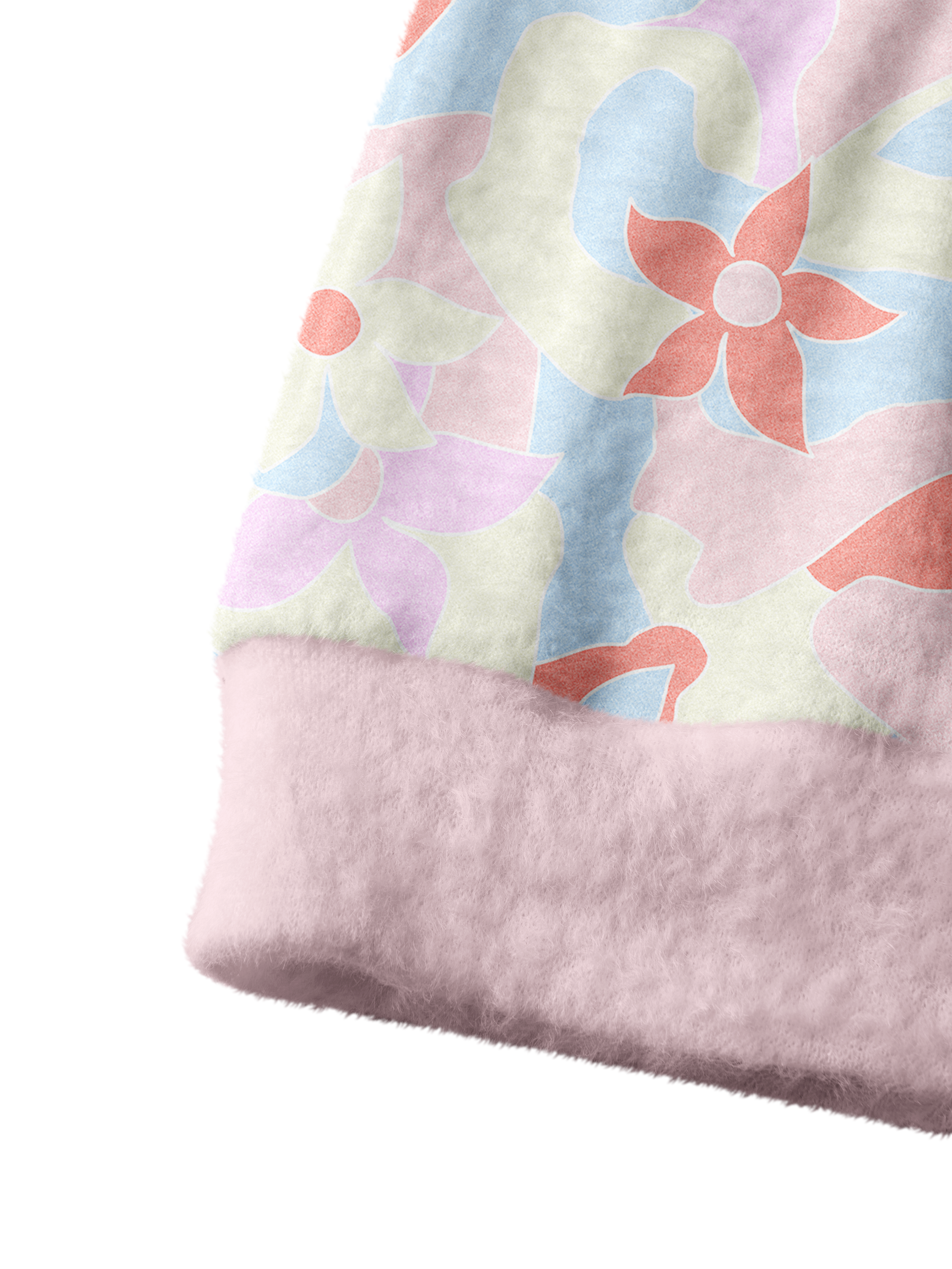 Birdbloom Women's Pastel Garden Fuzzy Knit Lounge Cardigan