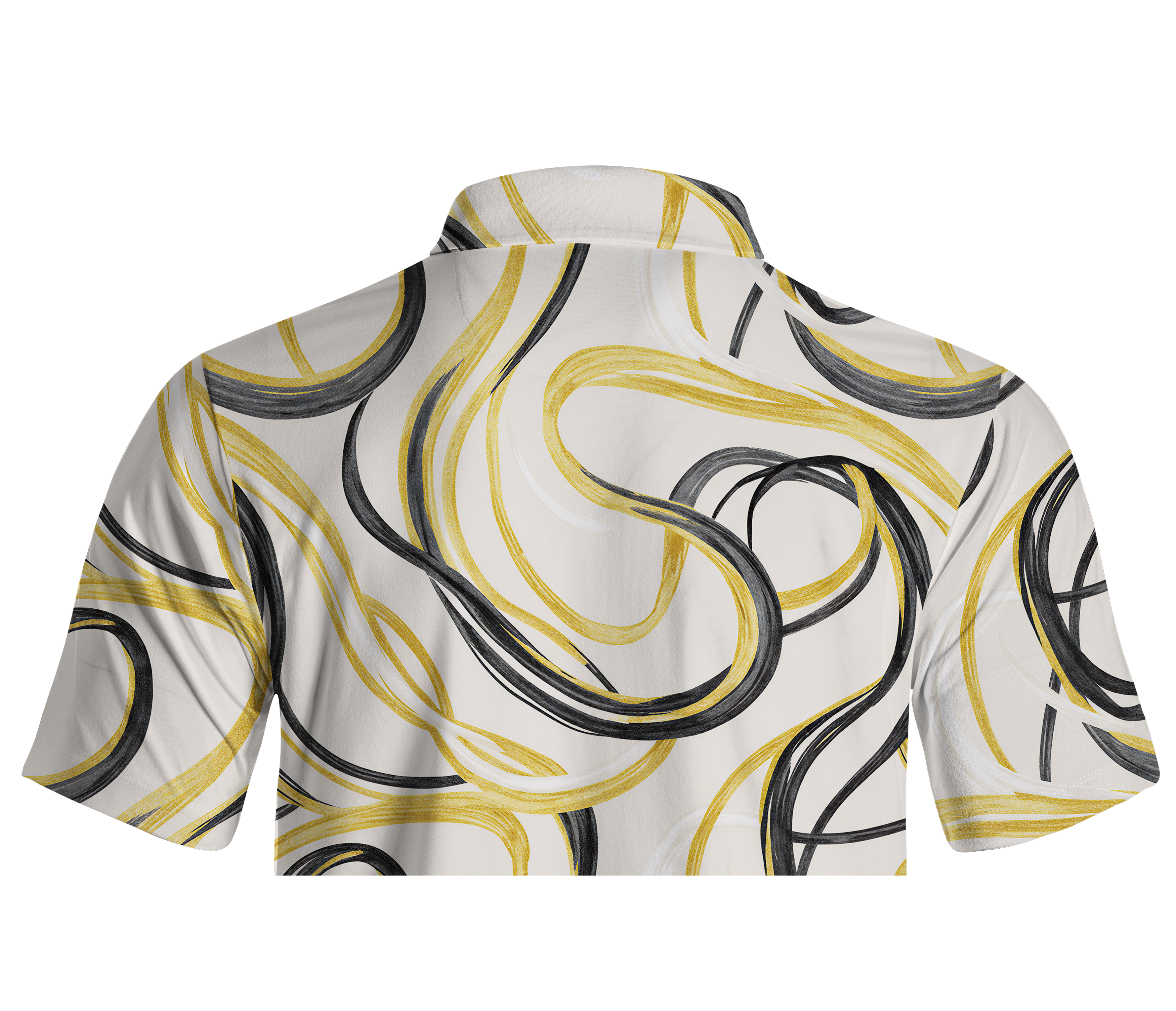 Cherryswing Gold Swirl Line Men's Polo Shirt