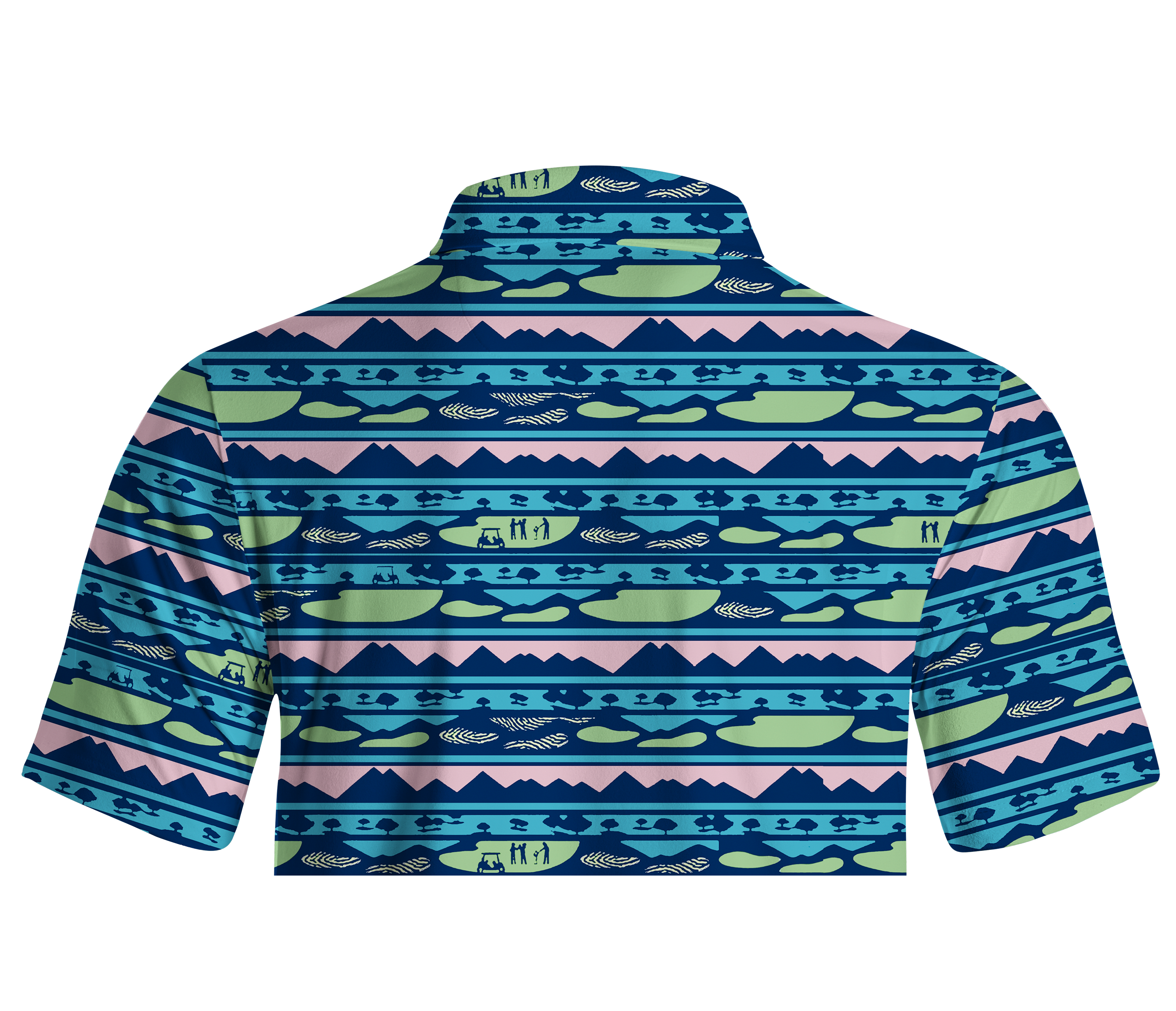 Cherryswing Fairway Horizon Print Men's Polo Shirt