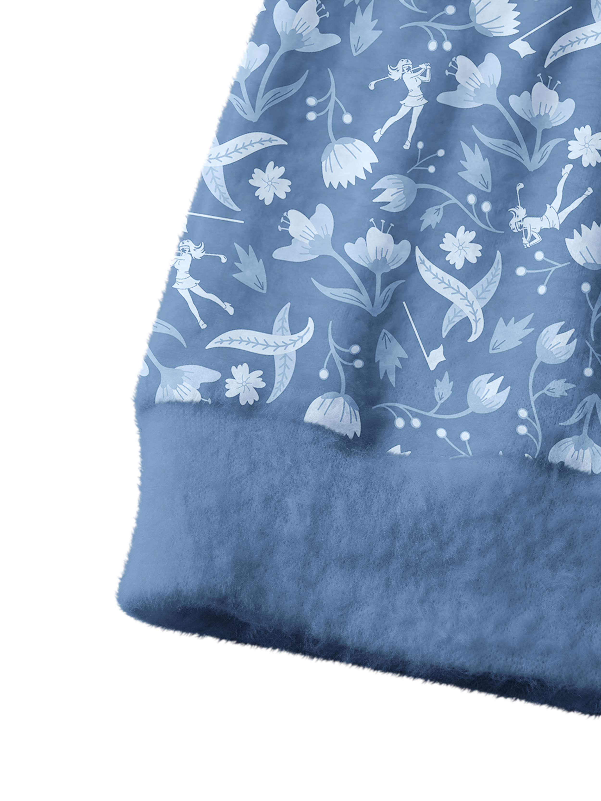 Cherryswing Women's Floral and Bird Patterns Fuzzy Knit Golf Cardigan