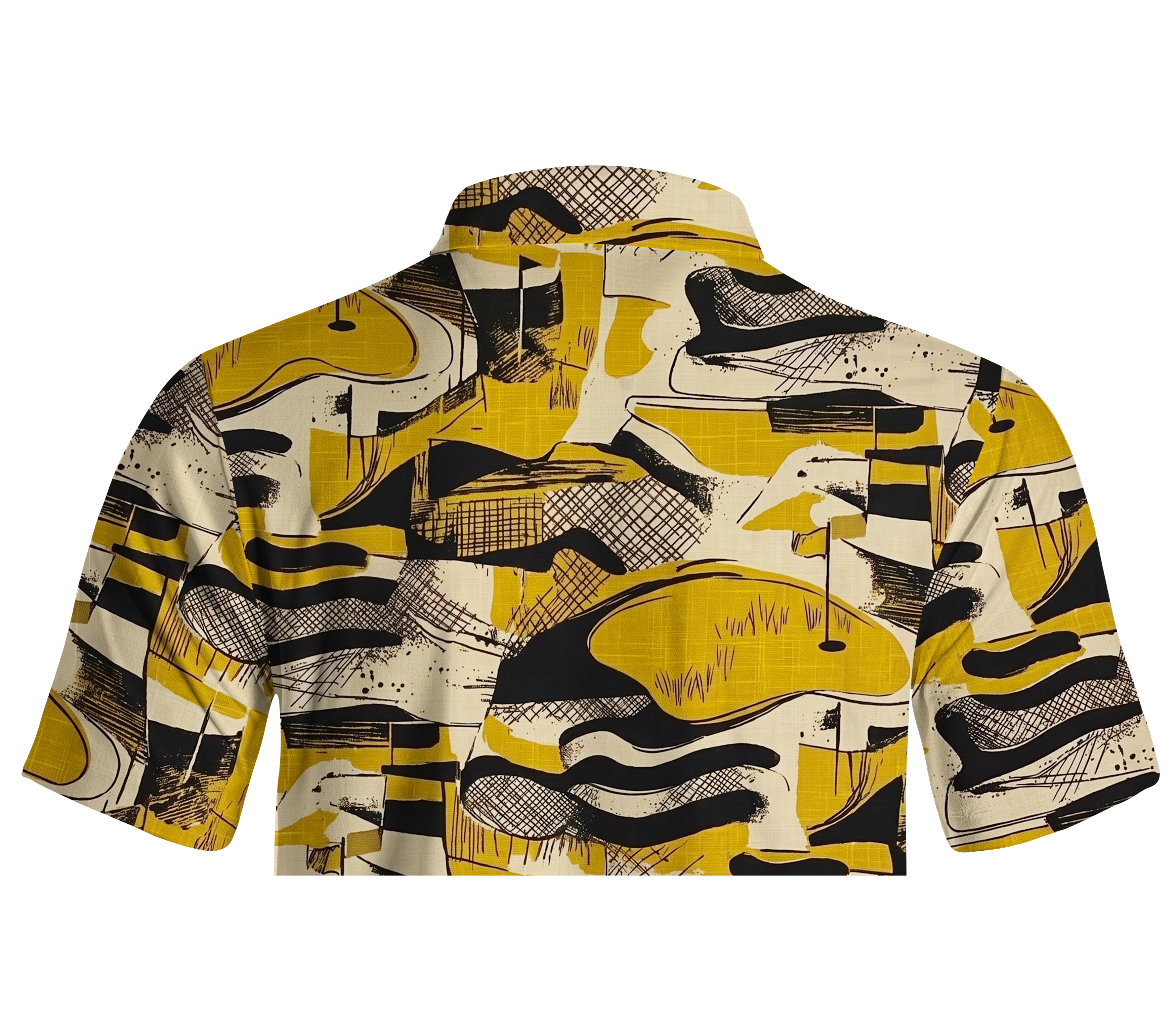 Cherryswing Abstract Golf Course Men's Polo Shirt