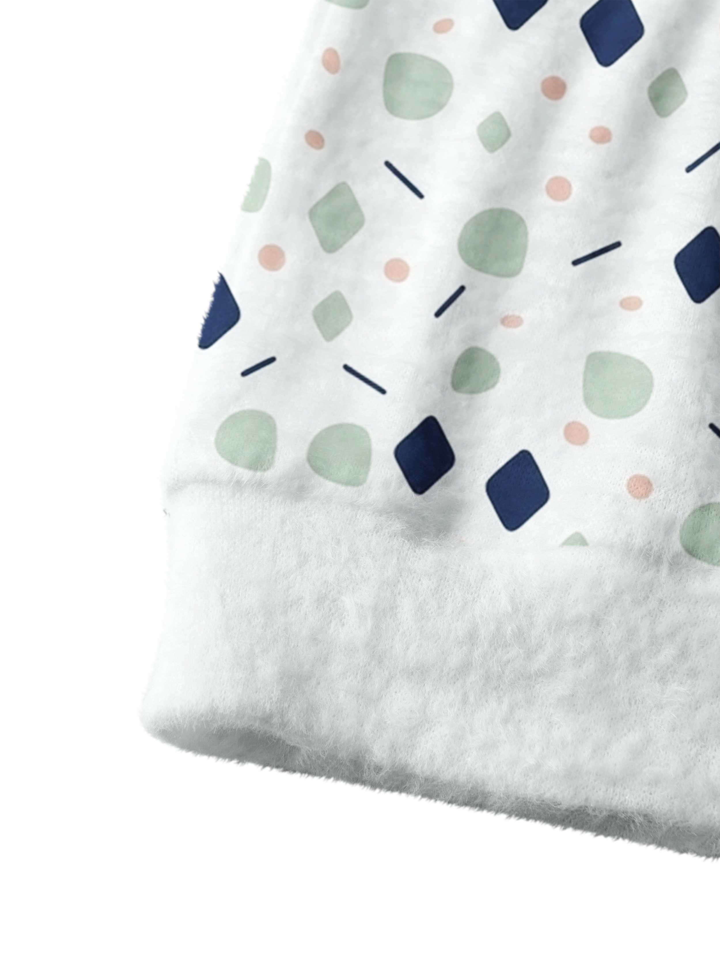 Cherryswing Women's Geometric Confetti Fuzzy Knit Golf Cardigan