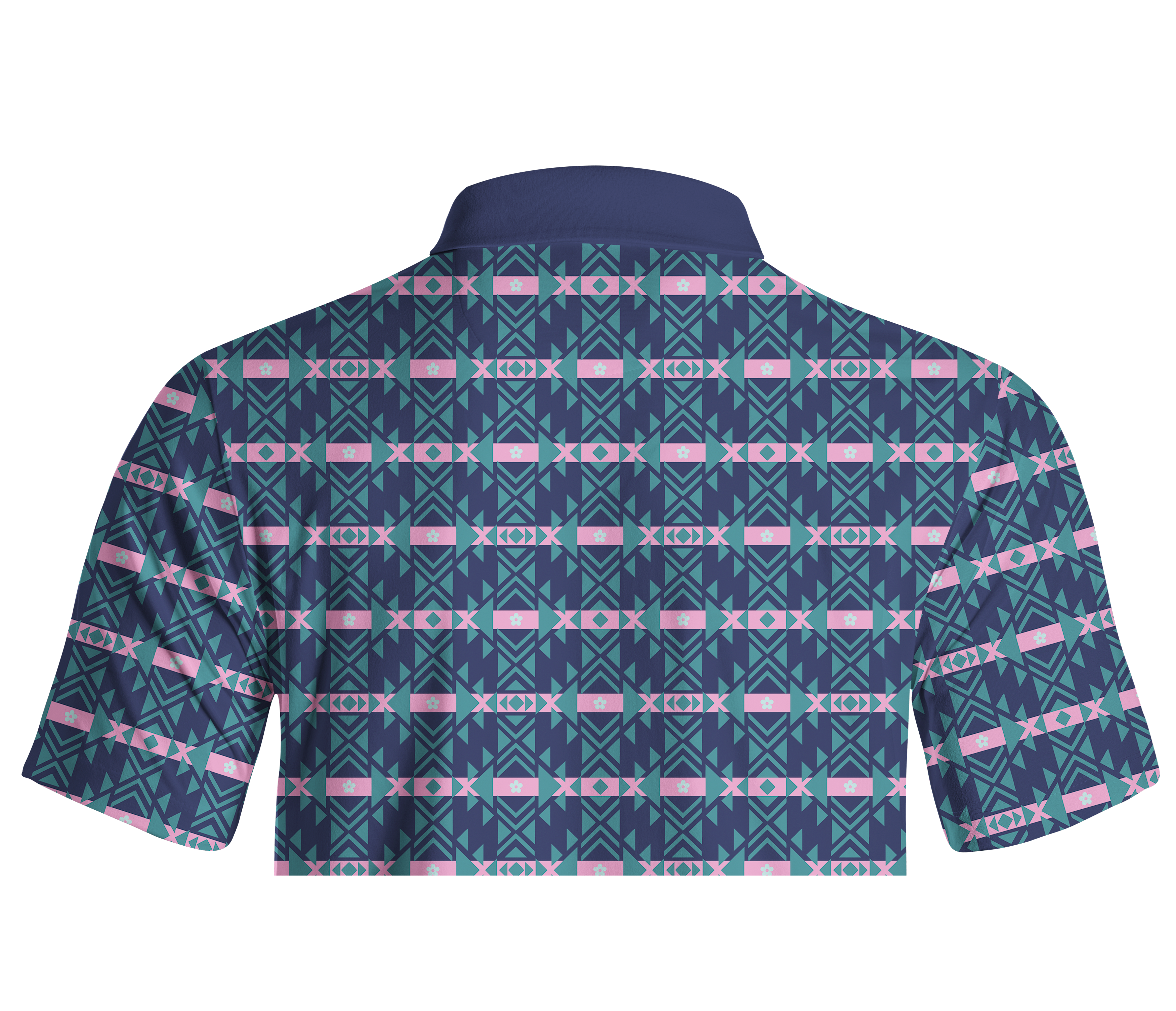 Cherryswing Geometric Tribal Pattern Men's Polo Shirt