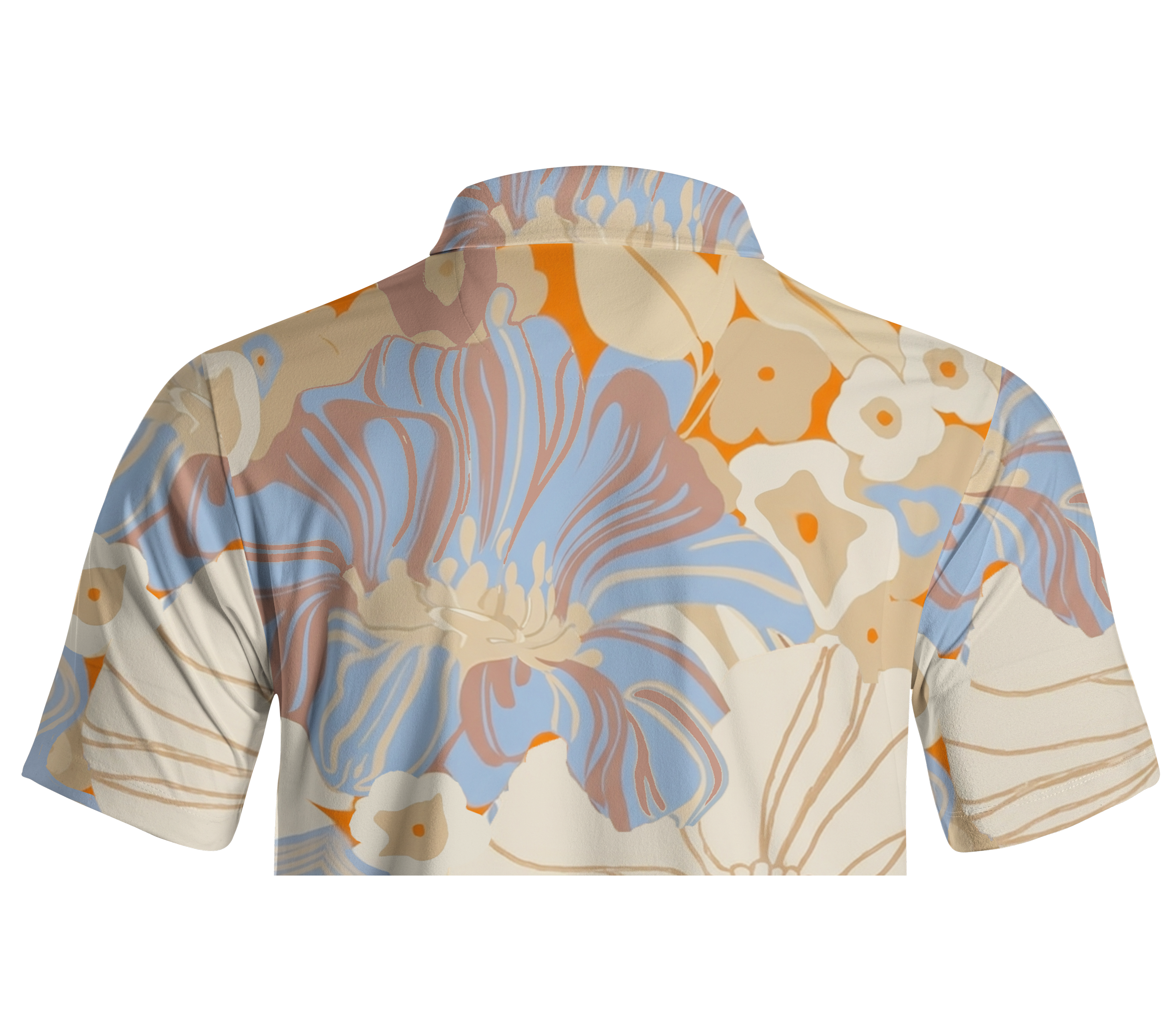 Cherryswing Sunset Floral Abstract Men's Polo Shirt