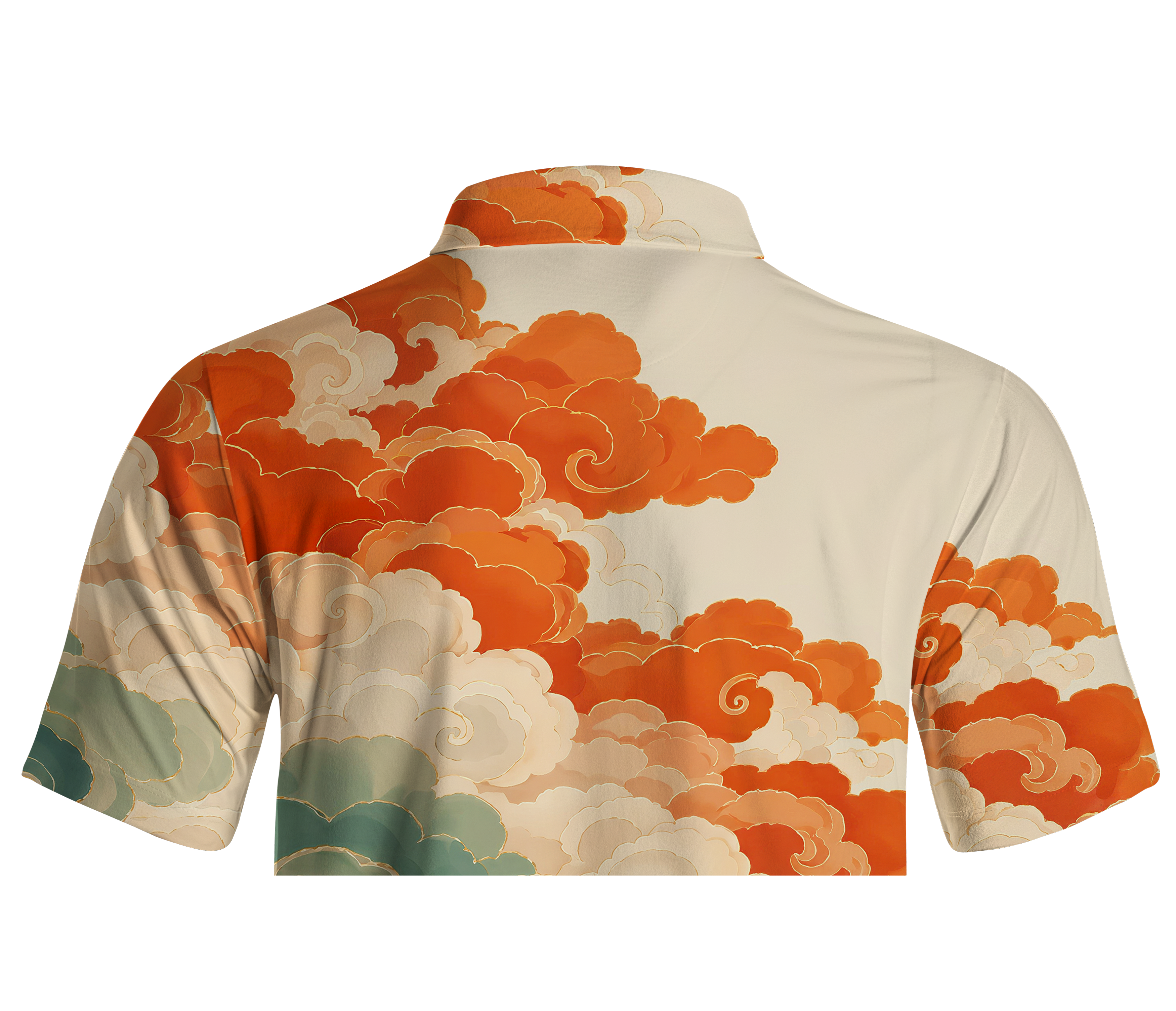 Cherryswing Oriental Auspicious Cloud Men's Polo Shirt