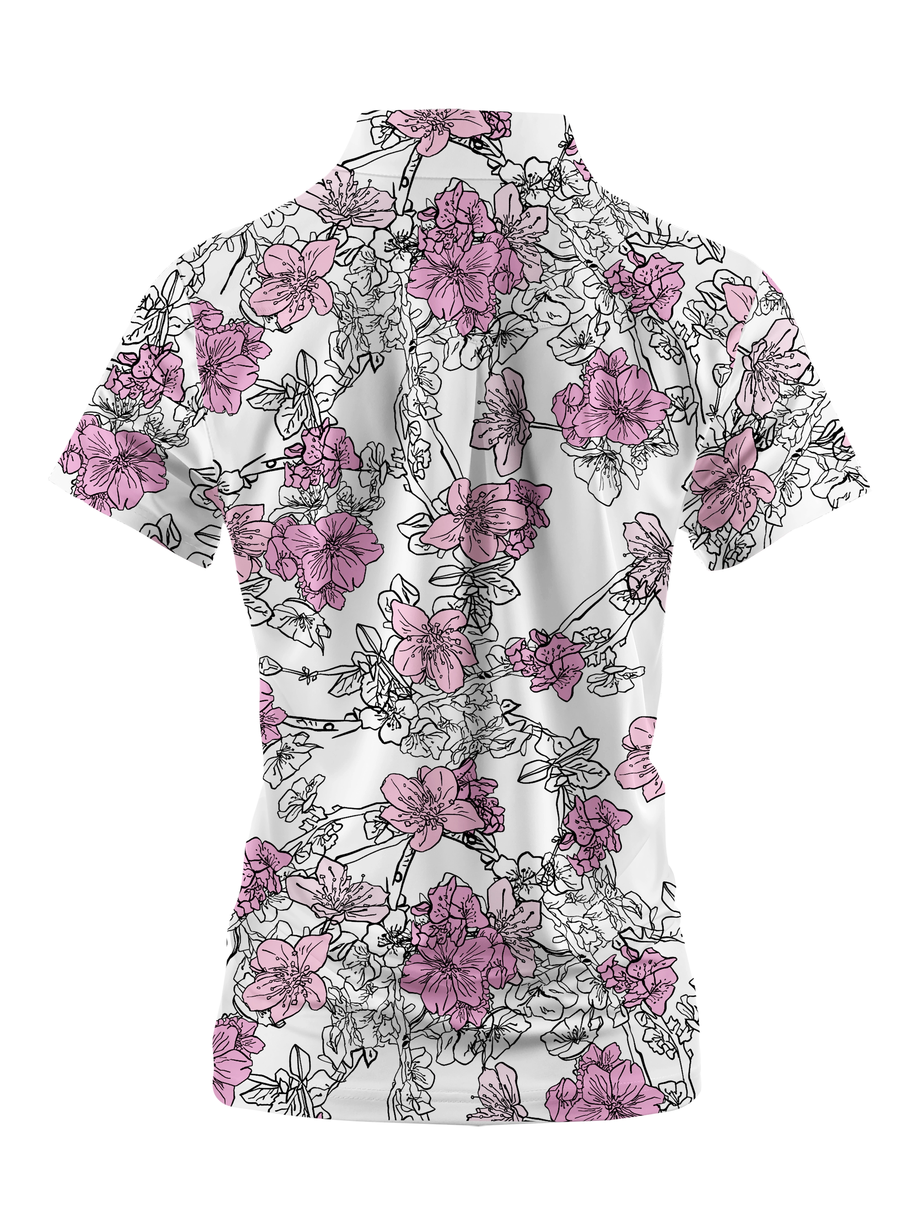 Cherryswing Women's Blossom Golf Short Sleeve Polo Shirt