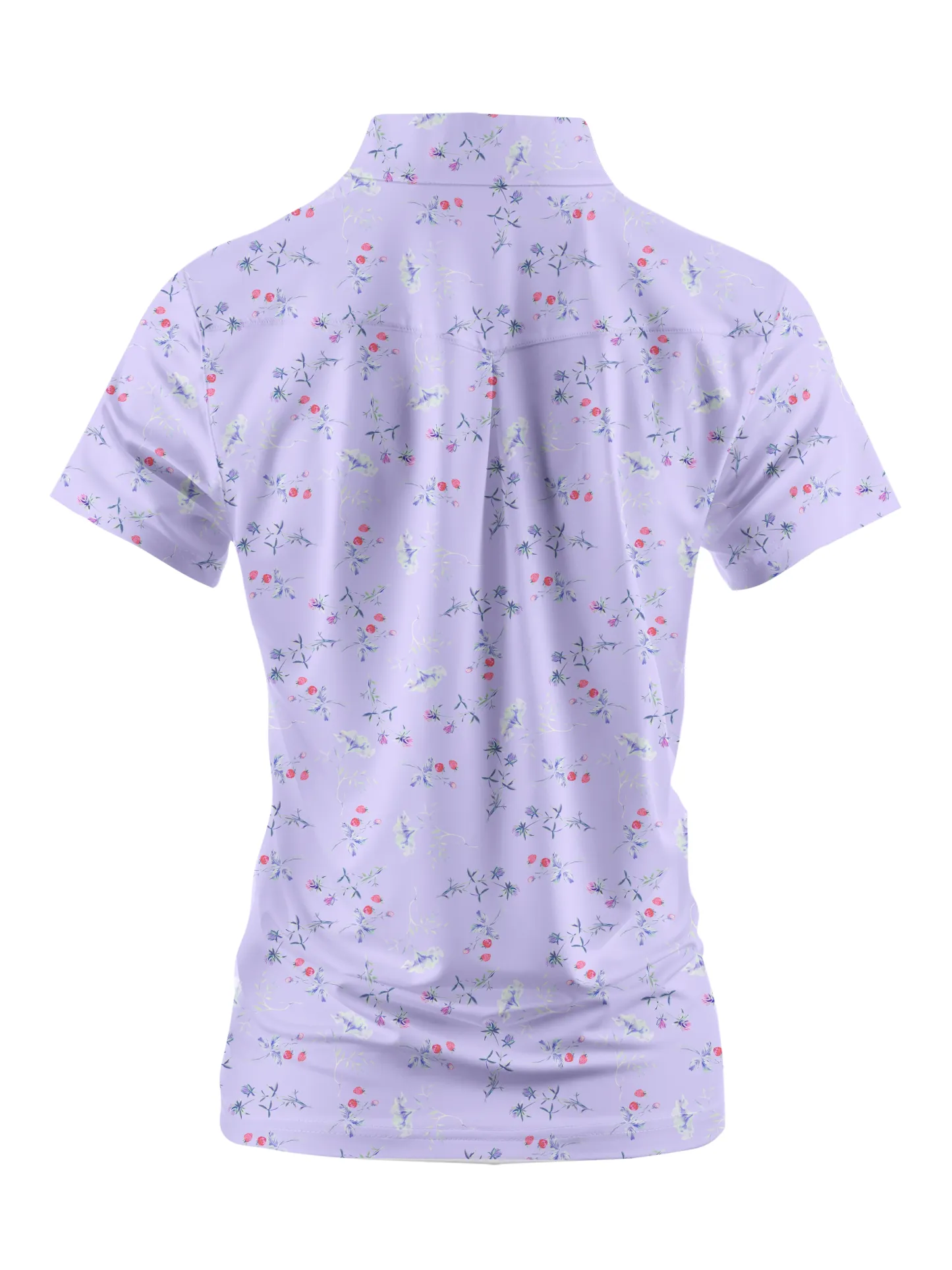 Cherryswing Women's Strawberry Flowers Golf Short Sleeve Polo Shirt