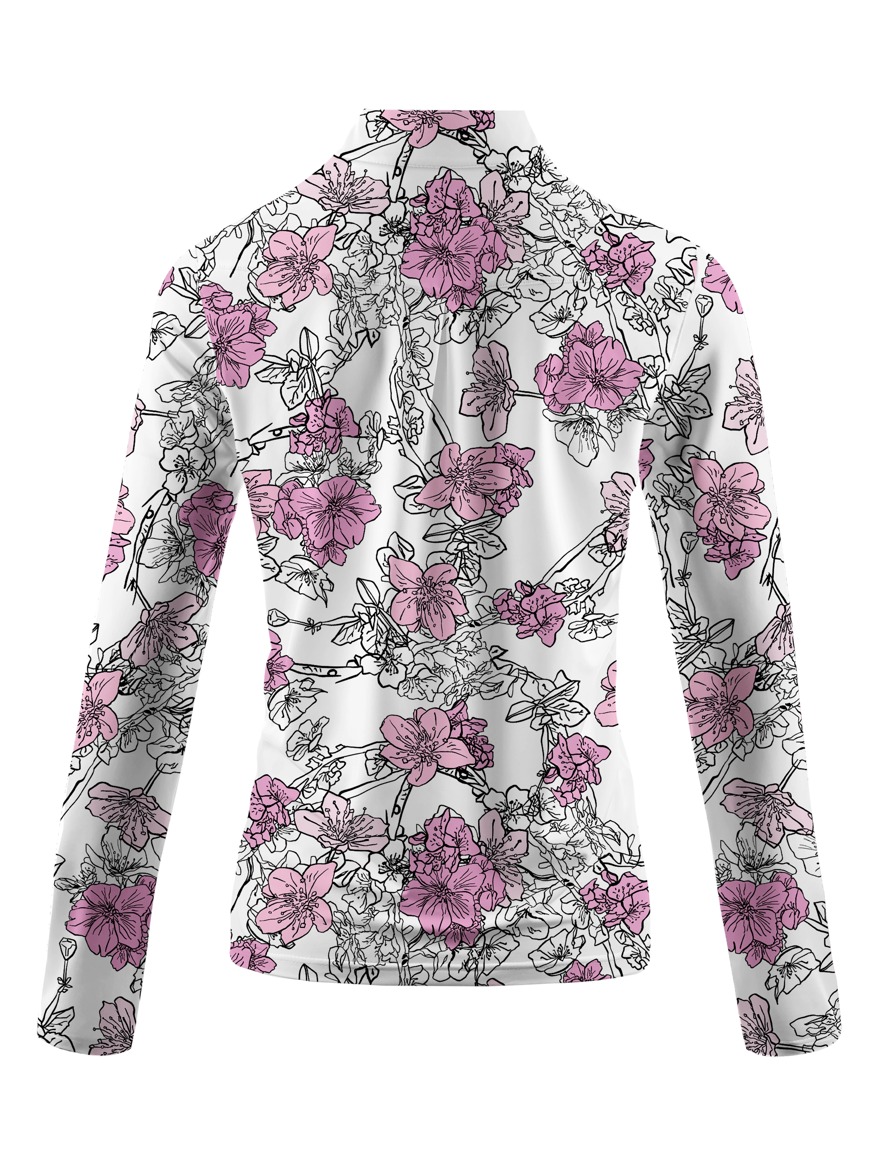 Cherryswing Women's Blossom Golf Long Sleeve Polo Shirt