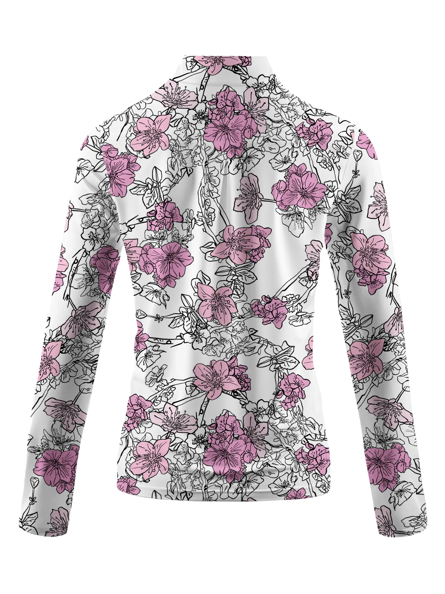 Cherryswing Women's Blossom Golf Long Sleeve Polo Shirt