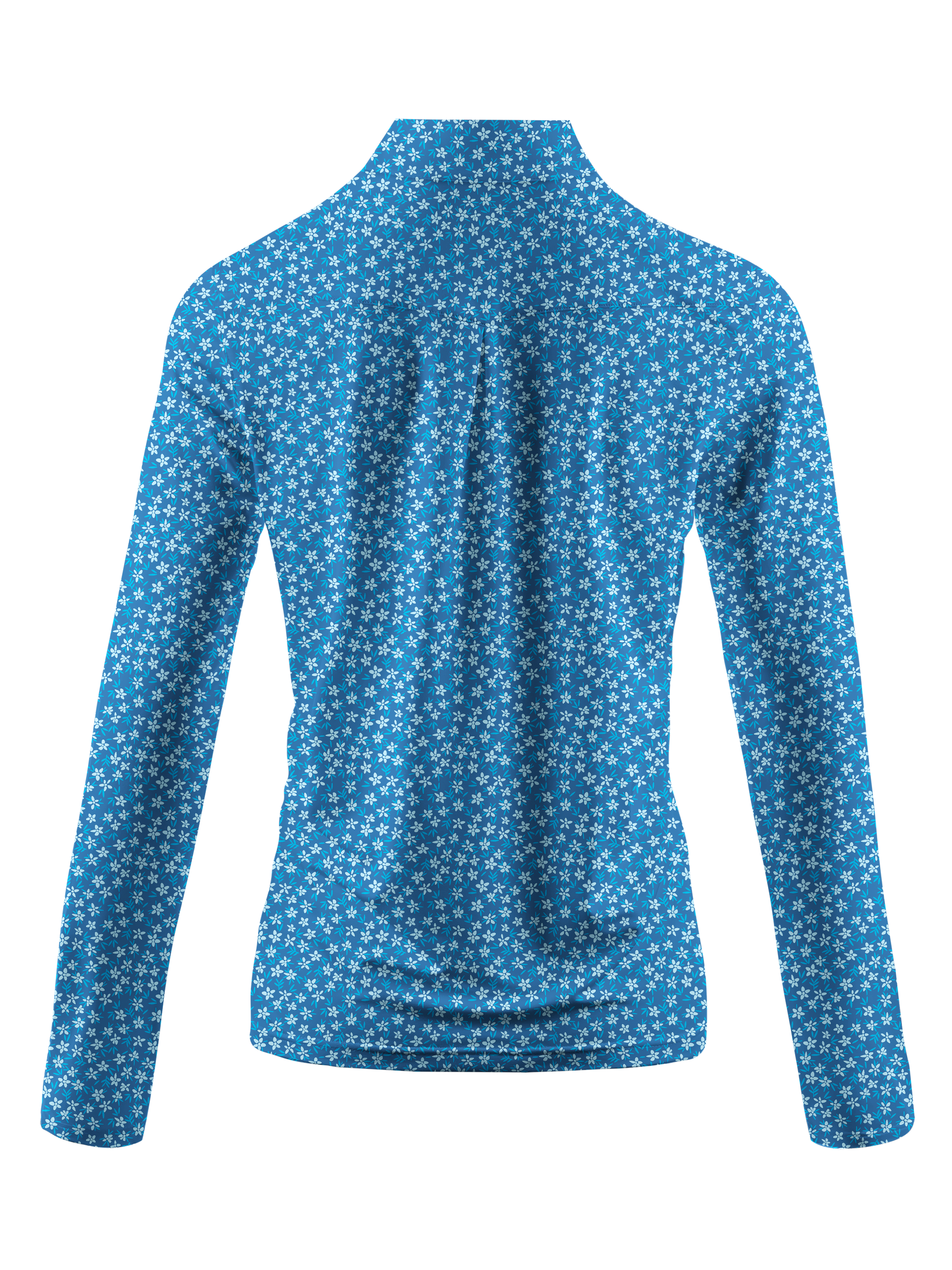 Cherryswing Women's Strawberry Flowers Golf Long Sleeve Polo Shirt