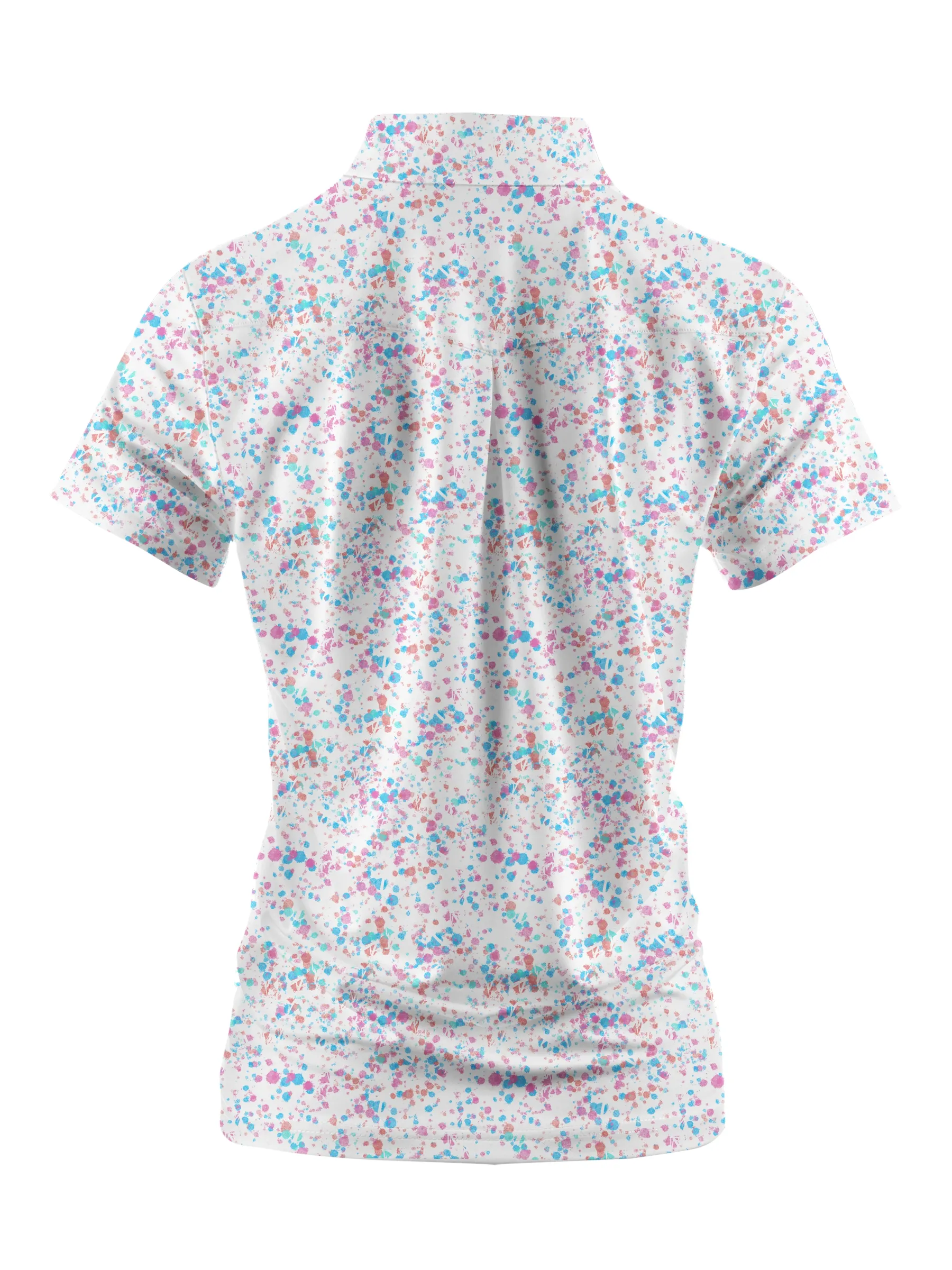 Cherryswing Women's Ink Splash Golf Short Sleeve Polo Shirt