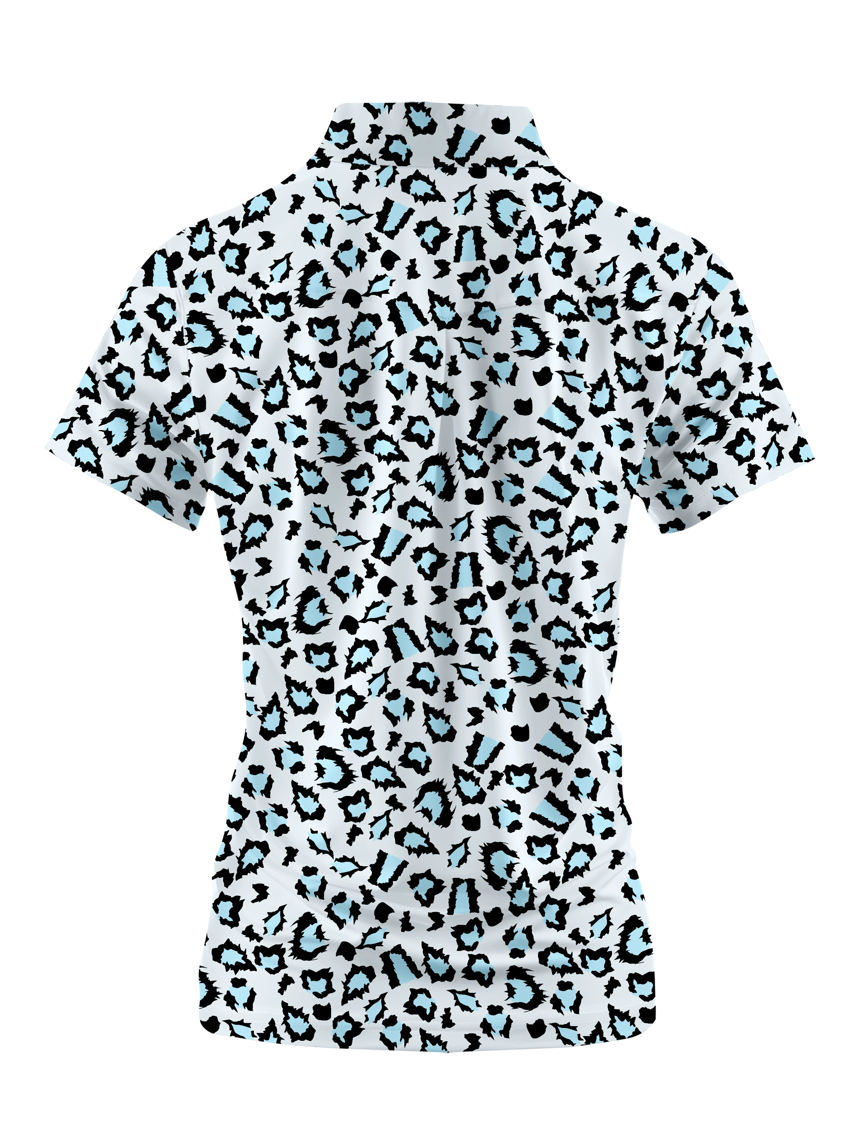 Cherryswing Women's Leopard Golf Short Sleeve Polo Shirt