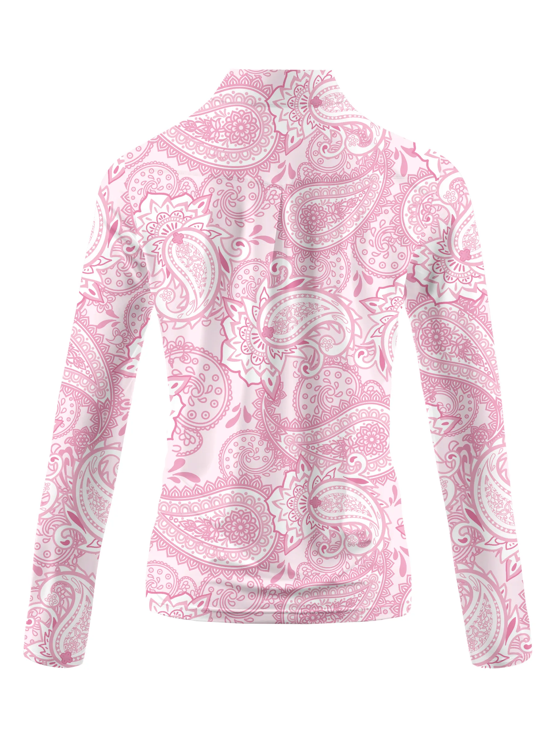 Cherryswing Women's Cashew Flower Golf Long Sleeve Polo Shirt