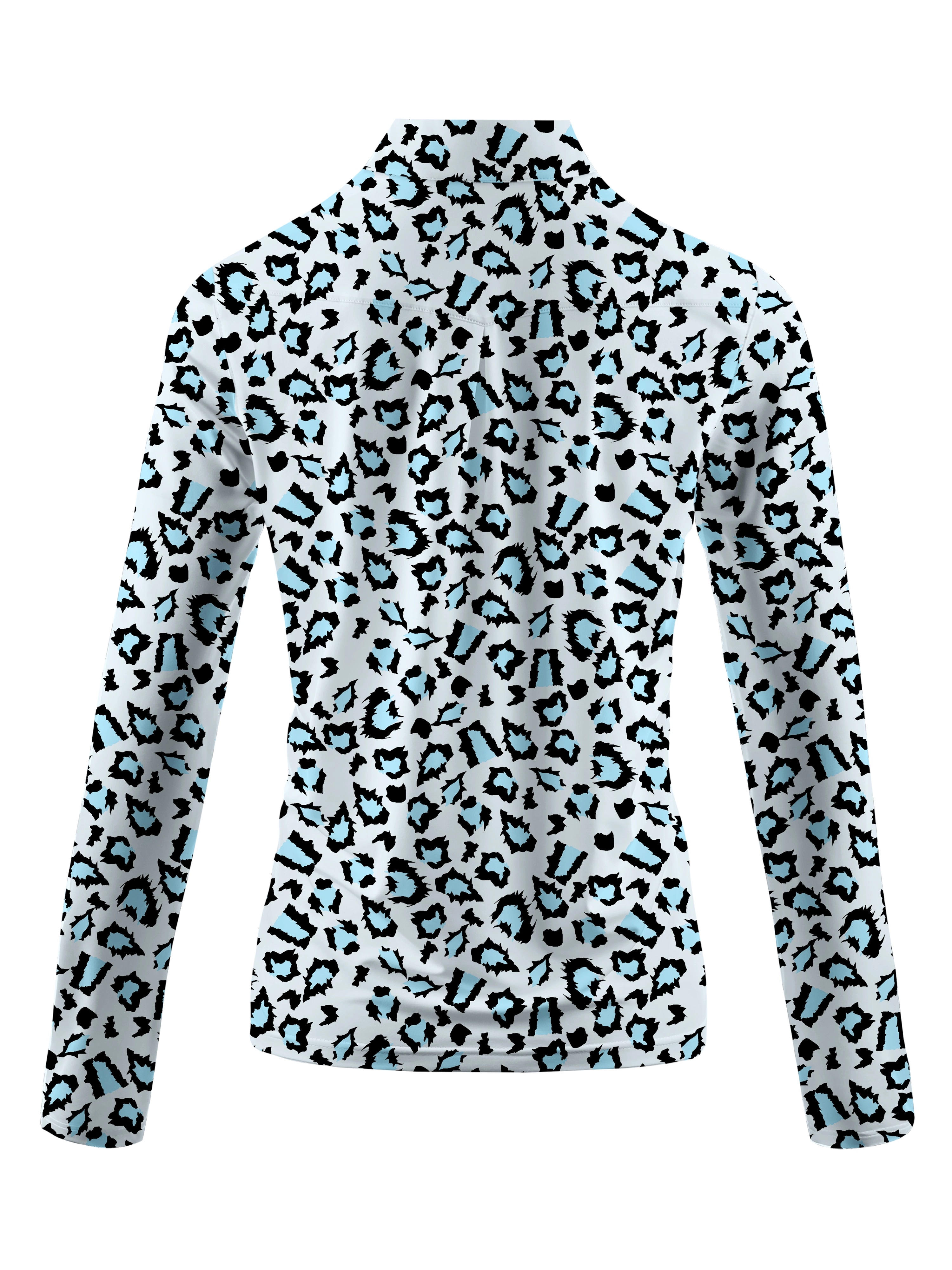 Cherryswing Women's Leopard Golf Long Sleeve Polo Shirt