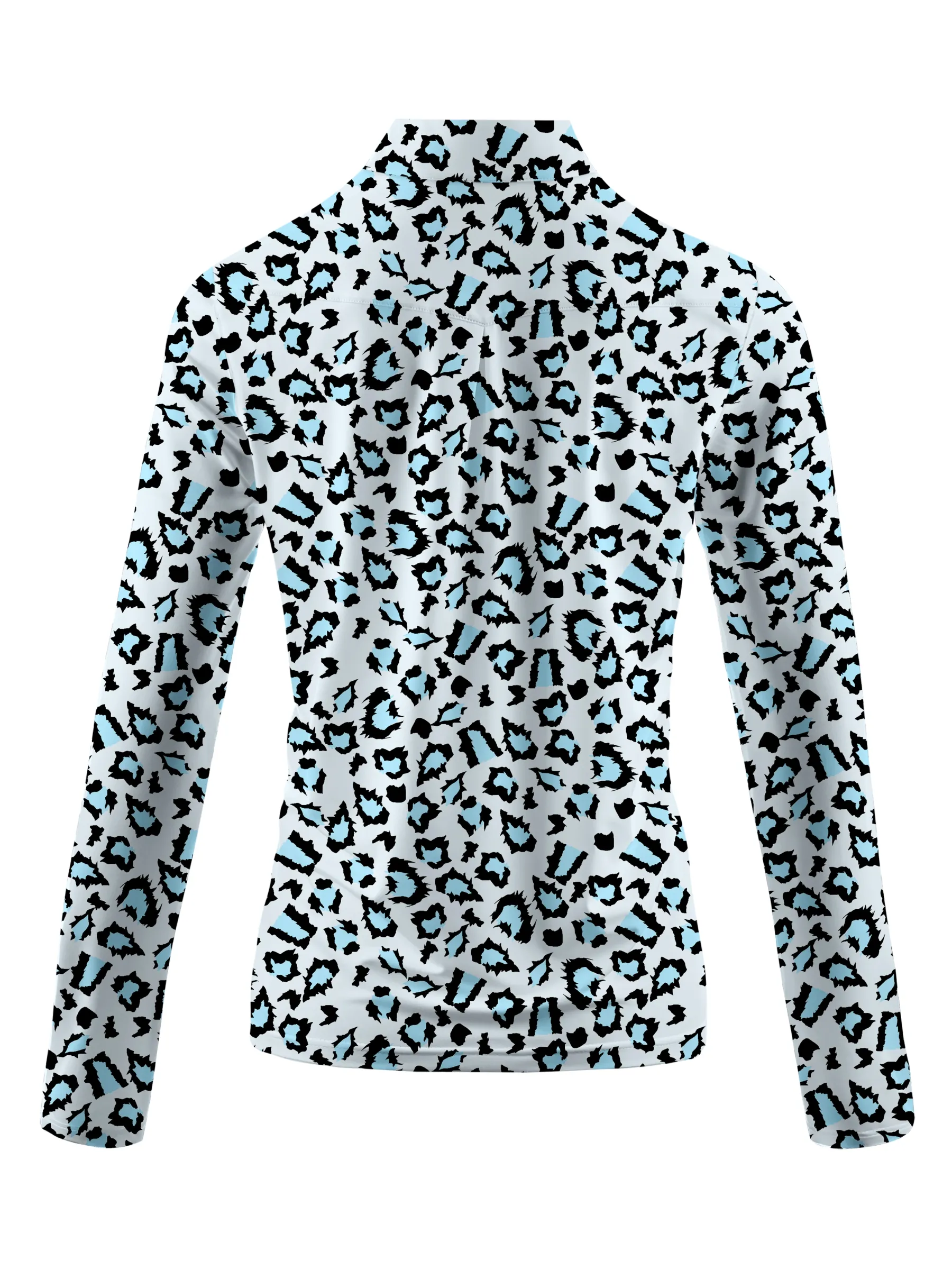 Cherryswing Women's Leopard Golf Long Sleeve Polo Shirt