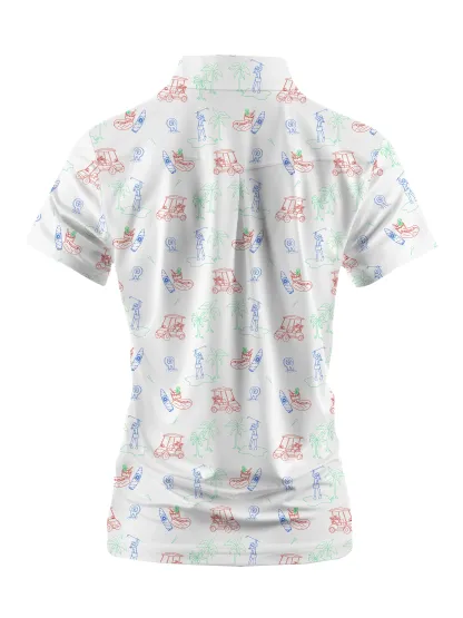 Cherryswing Women's Golf Course Short Sleeve Golf Polo Shirt