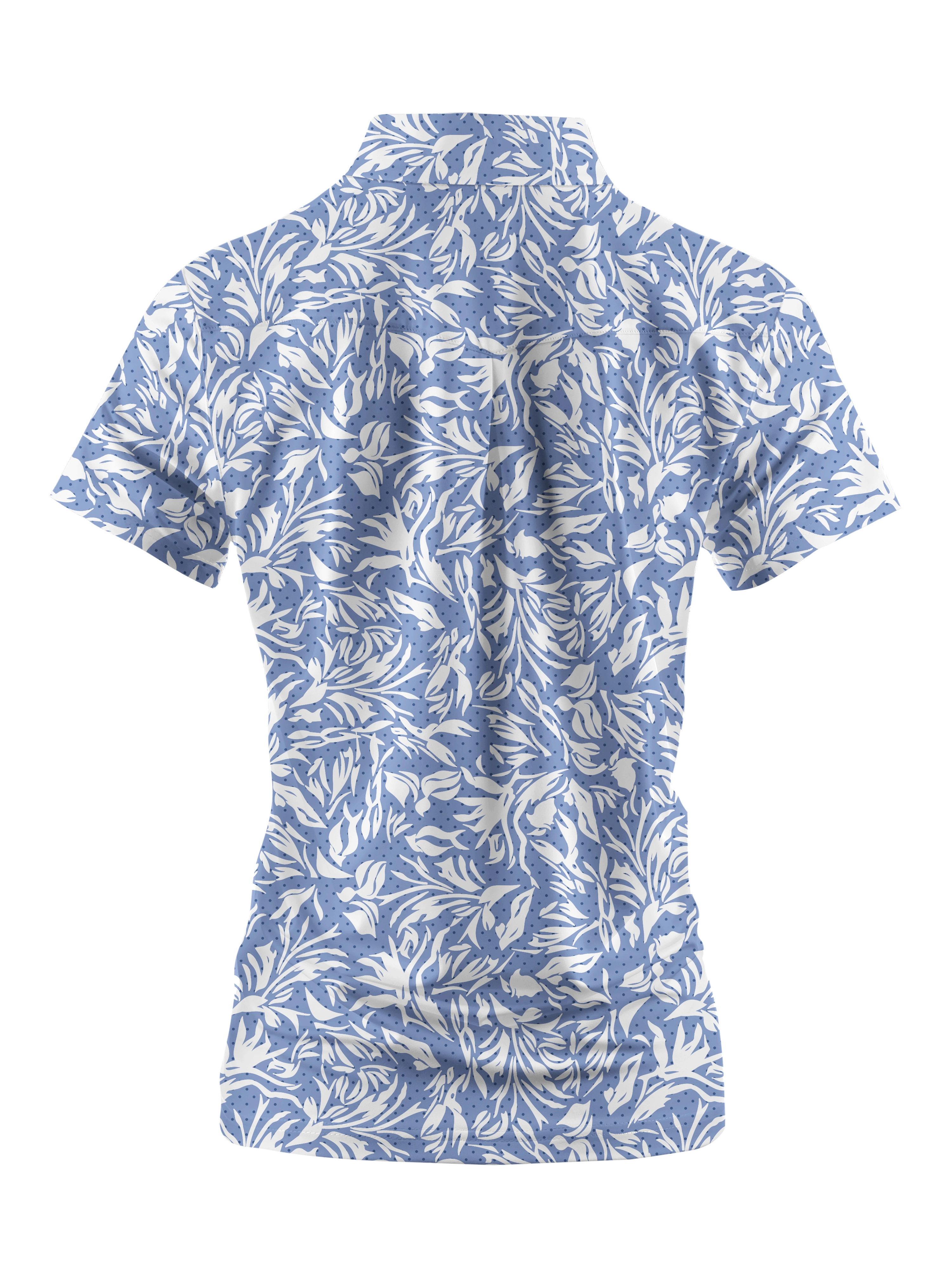 Cherryswing Women's Flower Breathable Golf Short Sleeve Polo Shirt