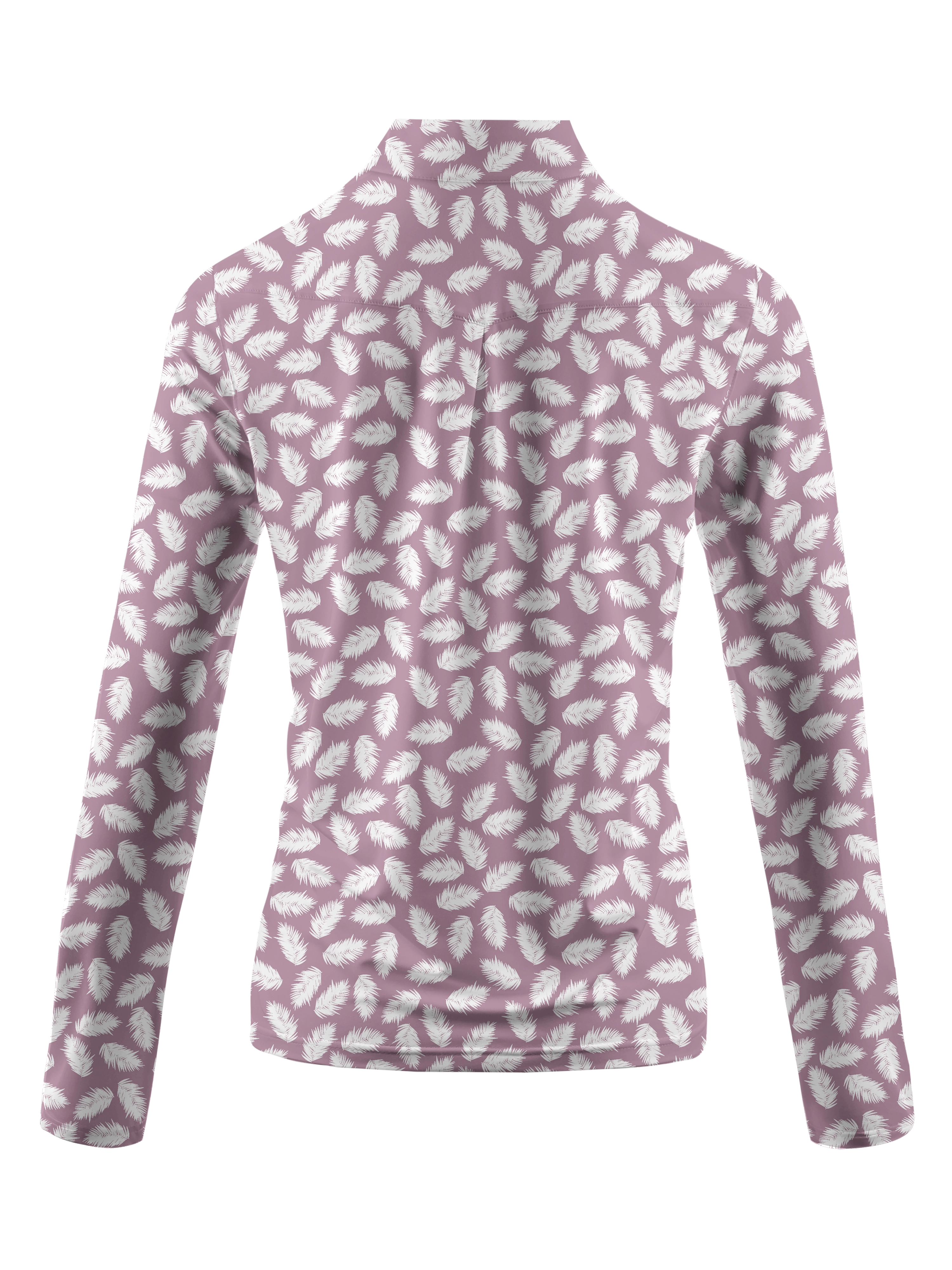 Cherryswing Women's Golf Feather Long Sleeve Polo Shirt