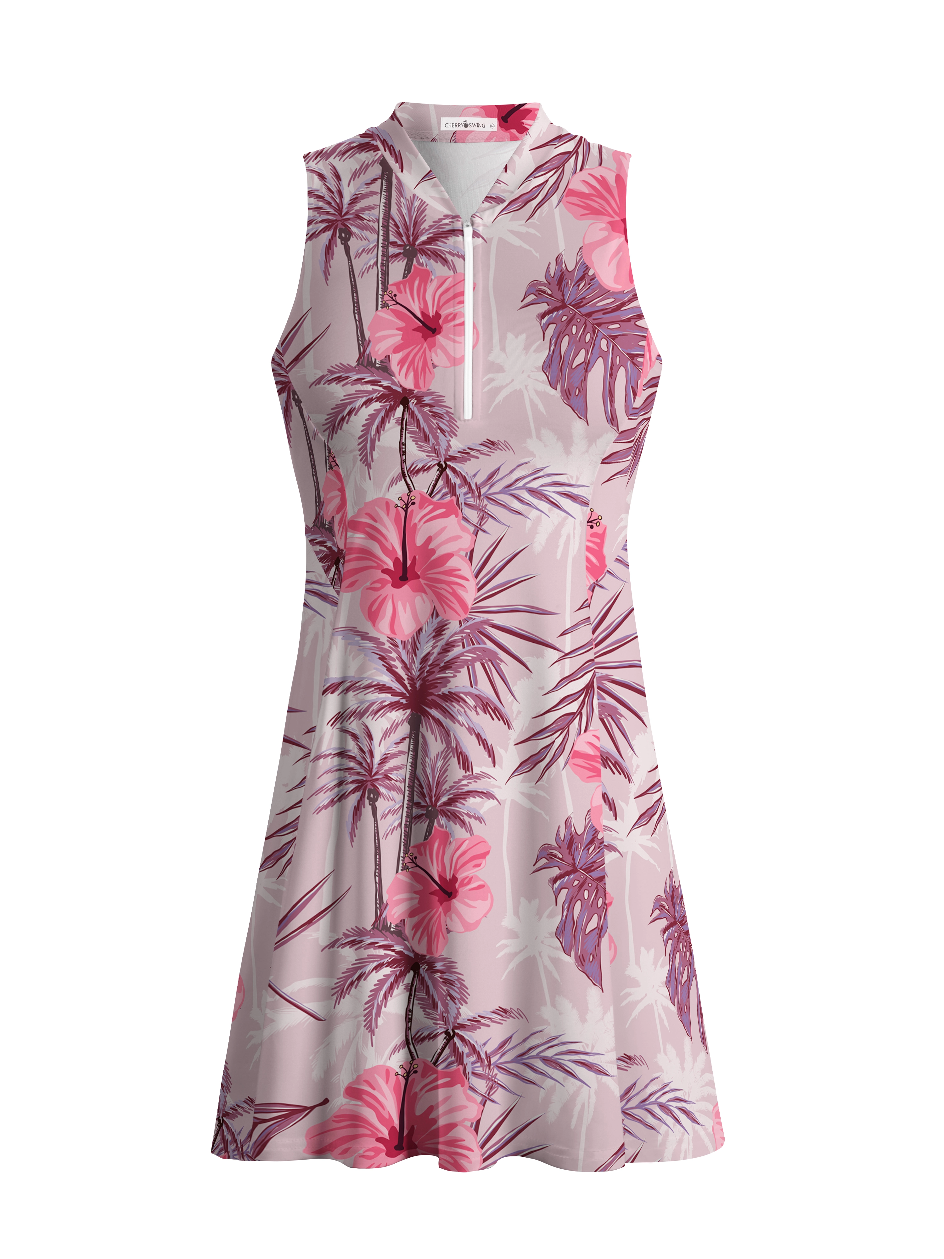 Cherryswing Tropical Hibiscuss Golf Dress