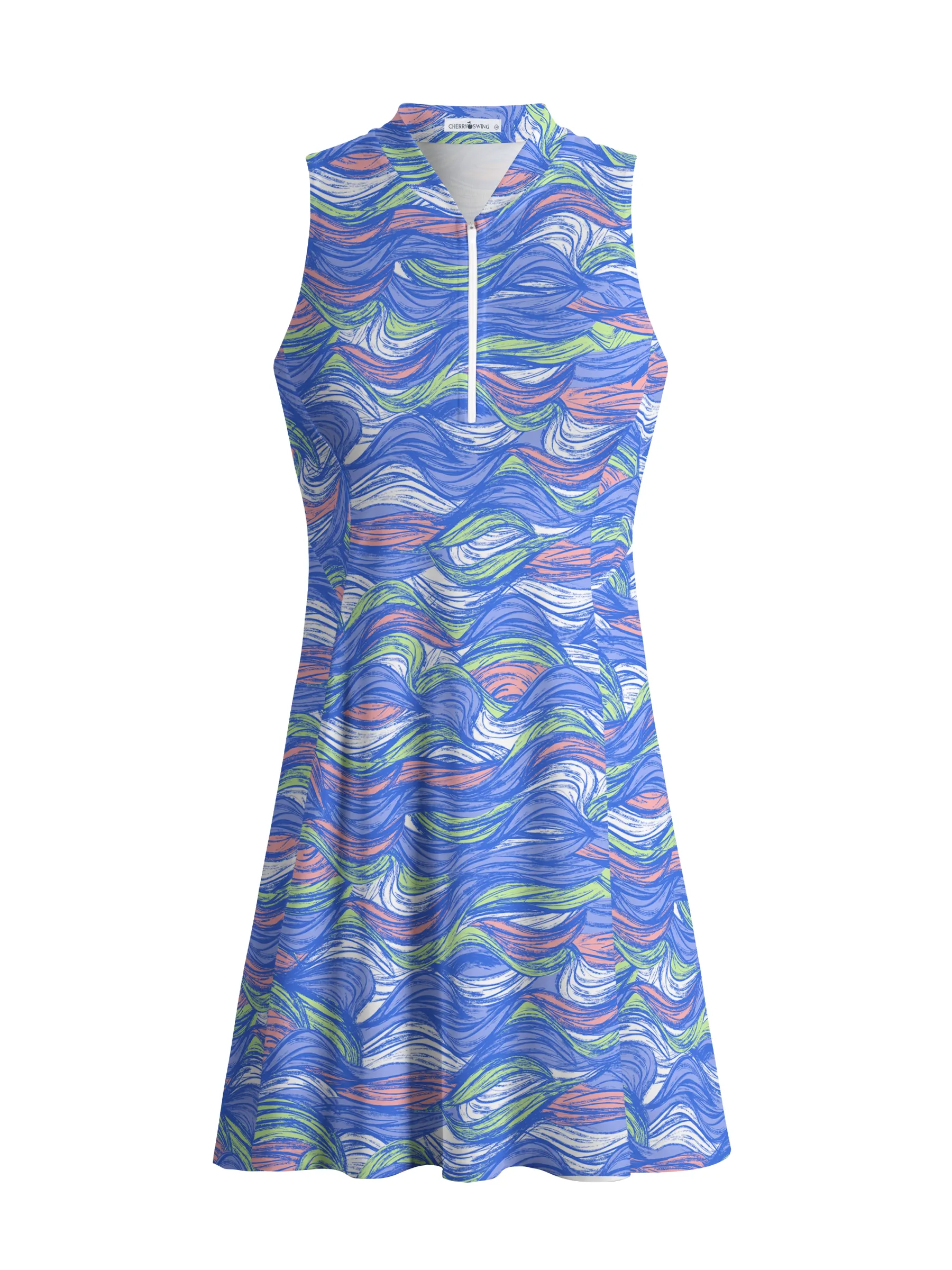 Cherryswing Colored Waves Golf Dress With Shorts