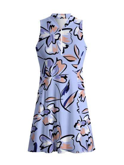 Cherryswing Lilac Floral Golf Dress With Shorts