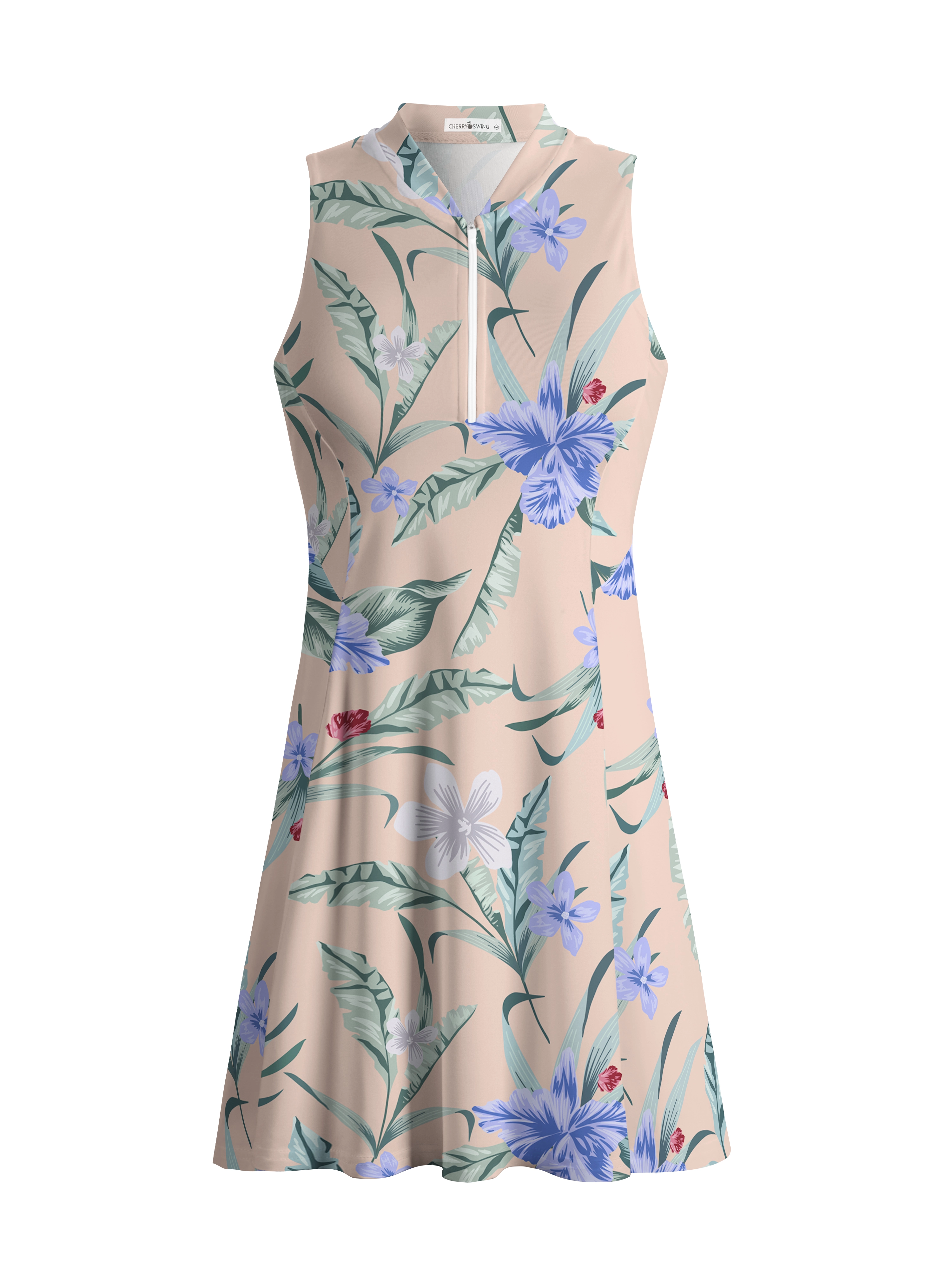 Cherryswing Elegant Flowers Golf Dress With Shorts