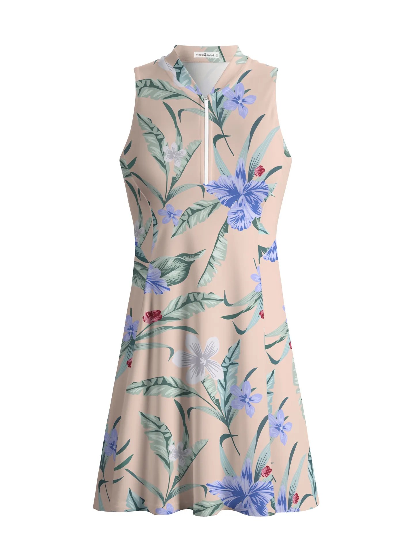 Cherryswing Elegant Flowers Golf Dress With Shorts