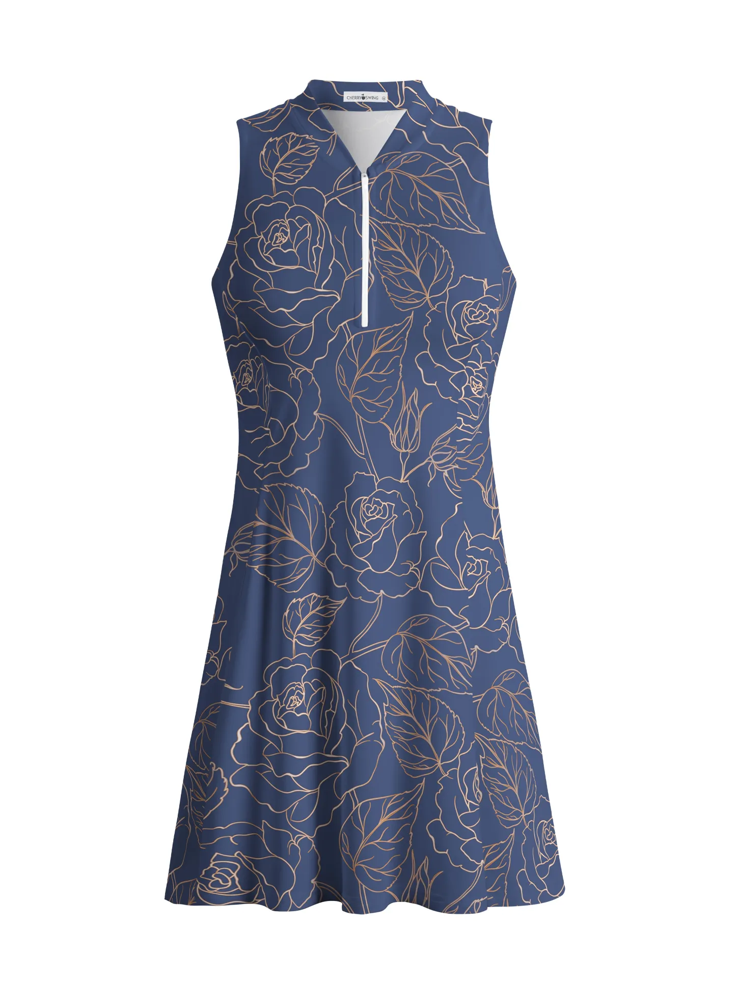 Cherryswing Elegant Rose Golf Dress With Shorts