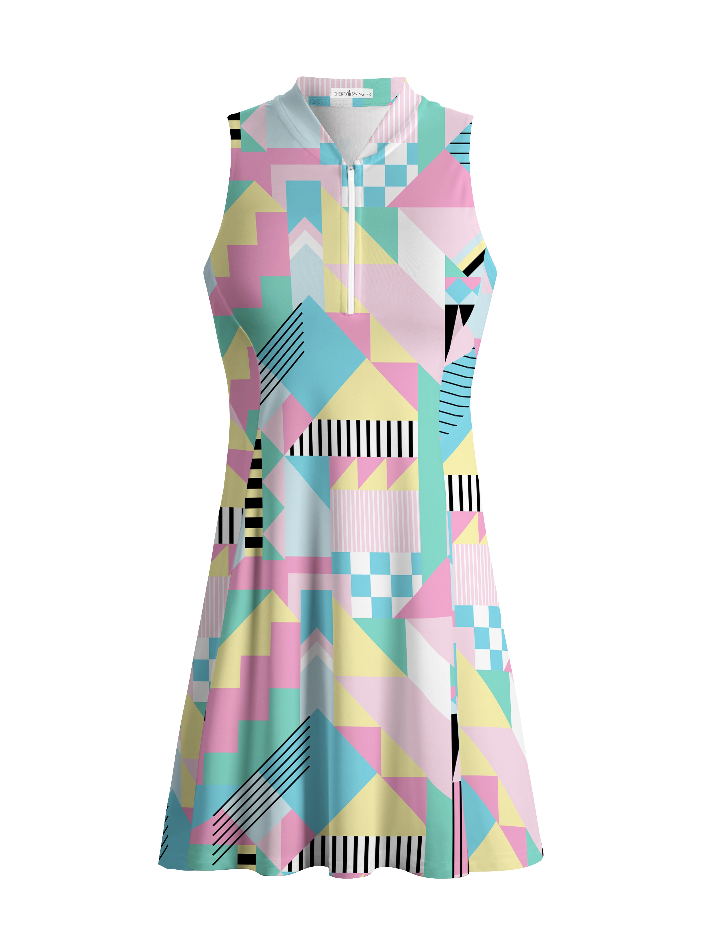 Cherryswing Geometric Patterns Dress With Shorts