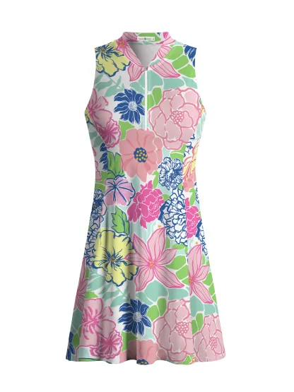 Cherryswing Stylized Flowers Golf Dress