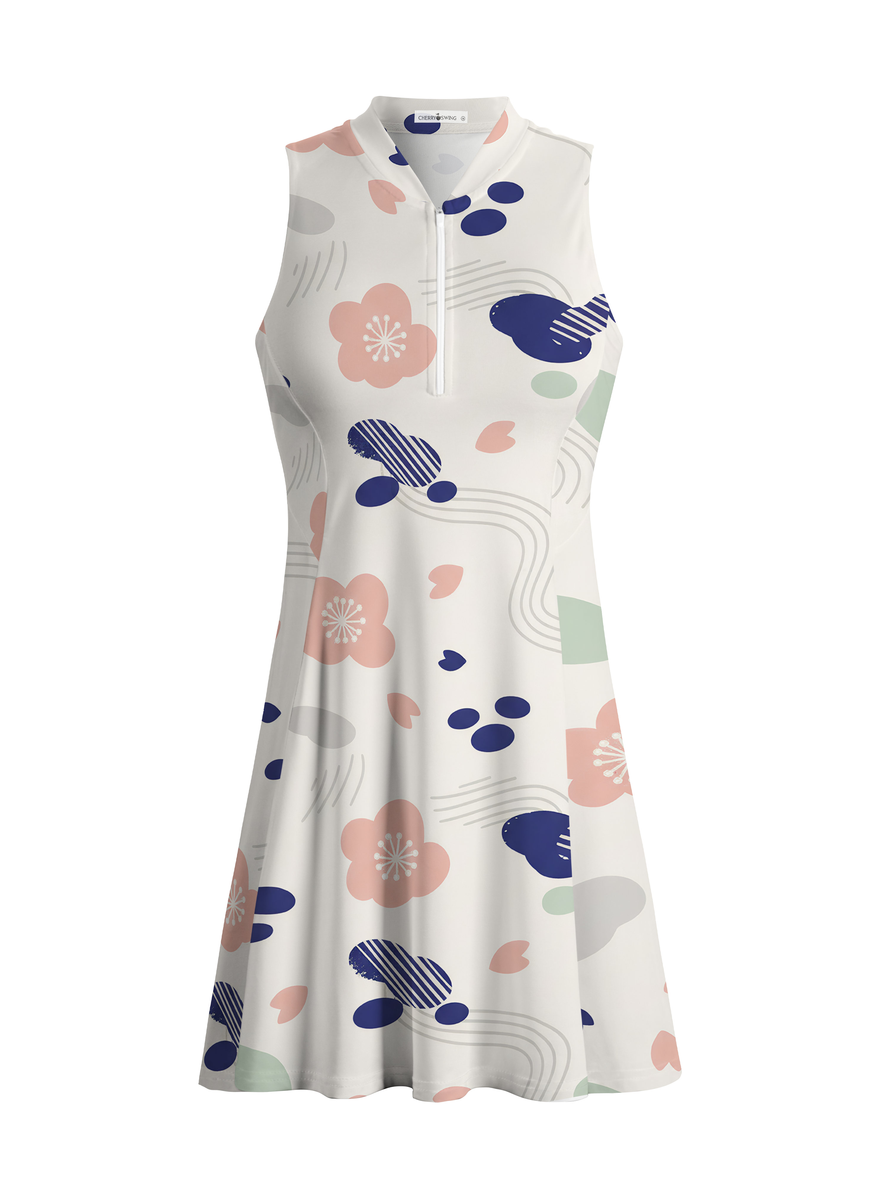 Cherryswing Soft Abstract Golf Dress With Shorts