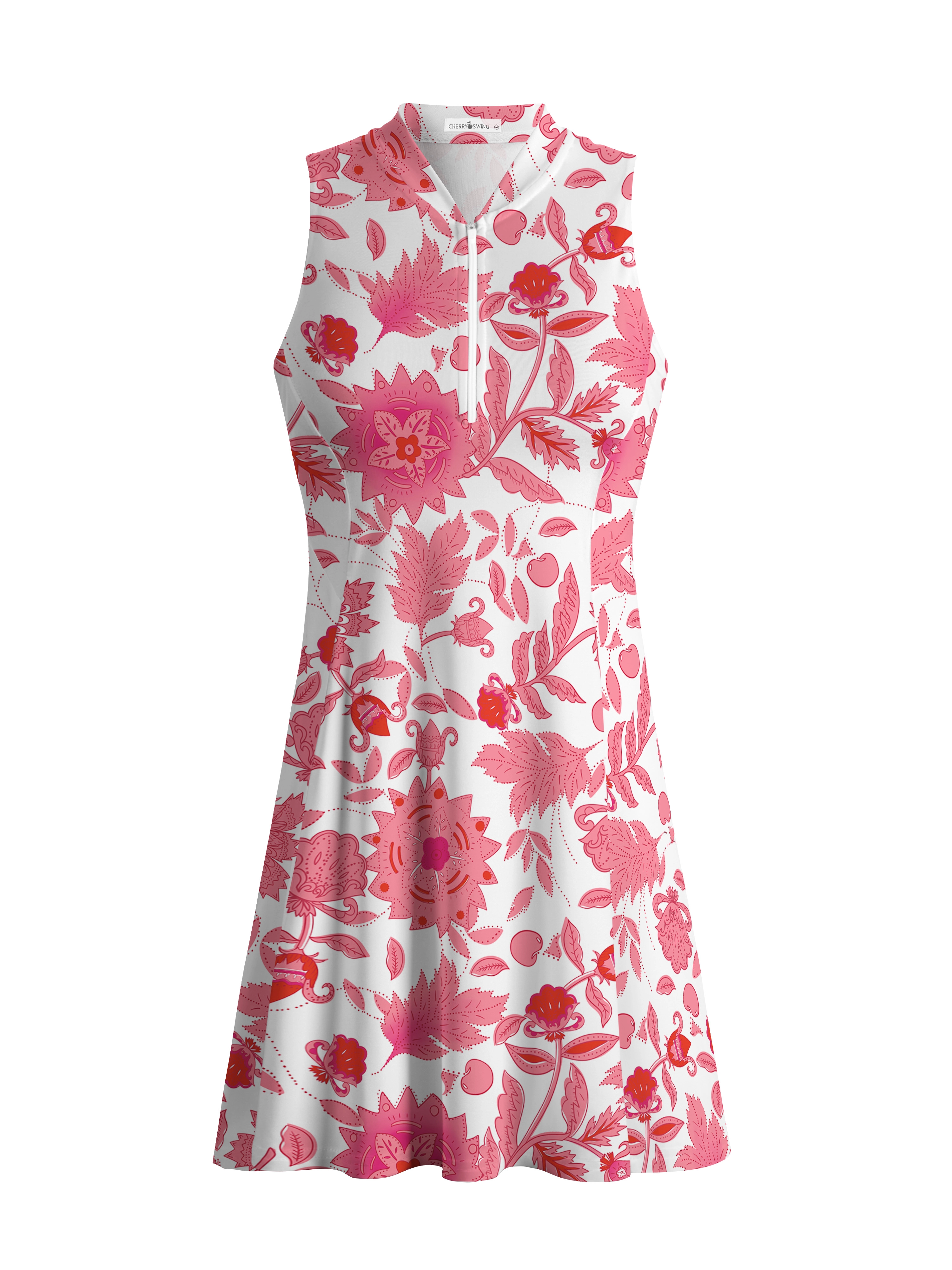 Cherryswing Pink Botanical Dress With Shorts