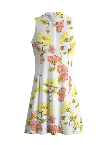 Cherryswing Colorful Spring Golf Dress With Shorts