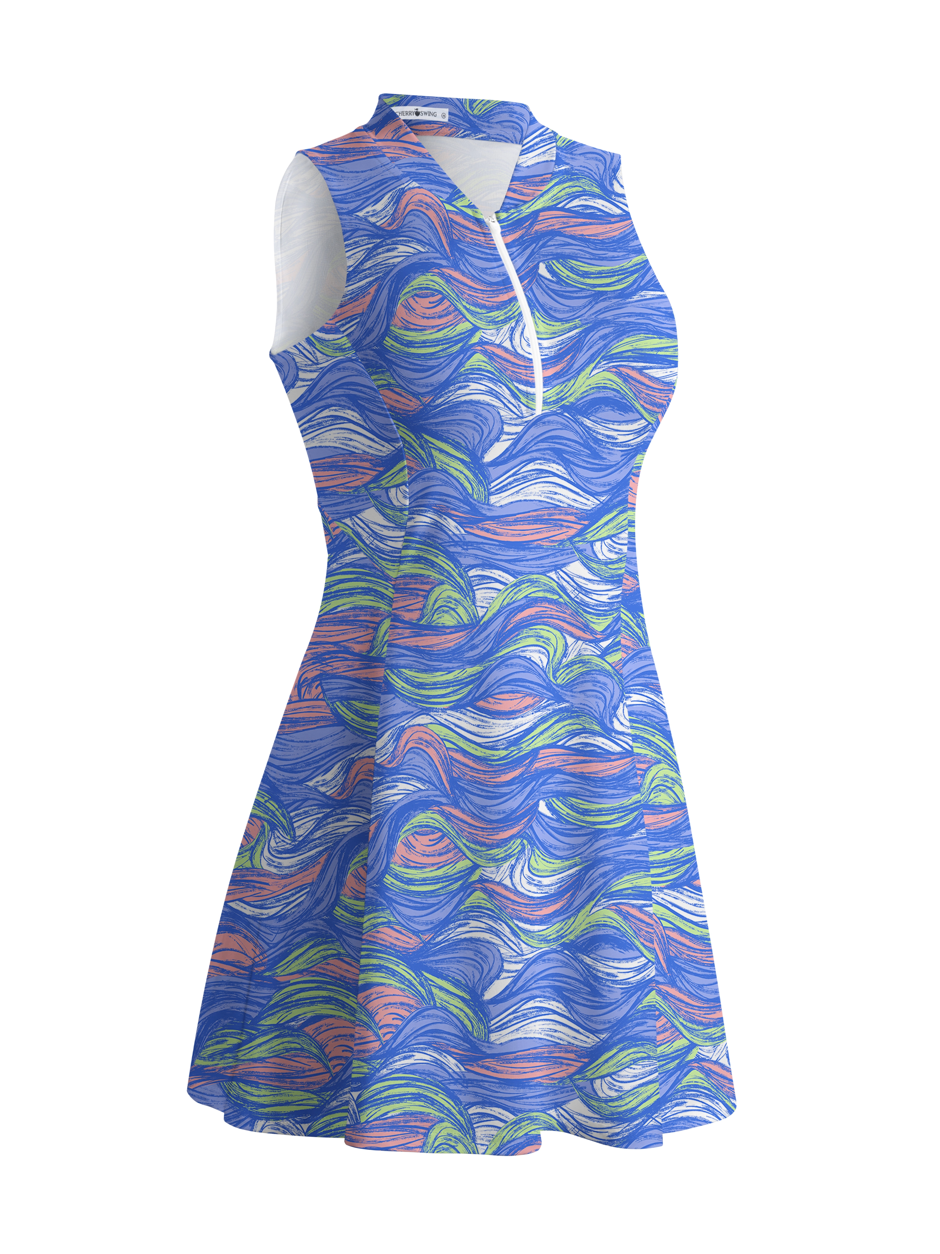 Cherryswing Colored Waves Golf Dress With Shorts