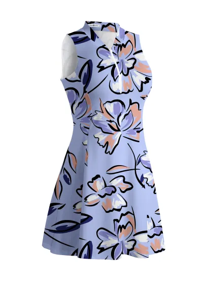 Cherryswing Lilac Floral Golf Dress With Shorts