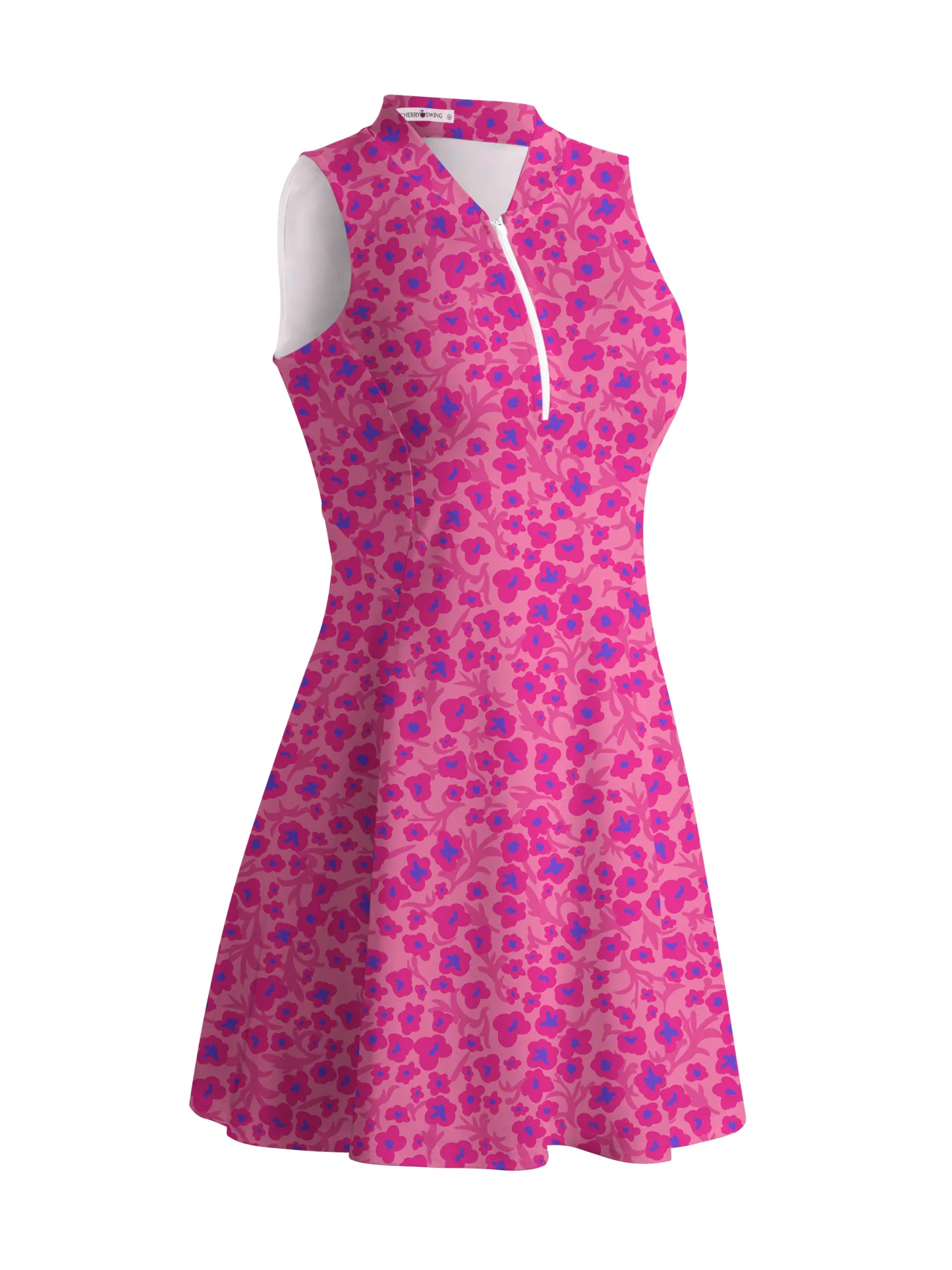 Cherryswing Pink Flora Golf Dress With Shorts