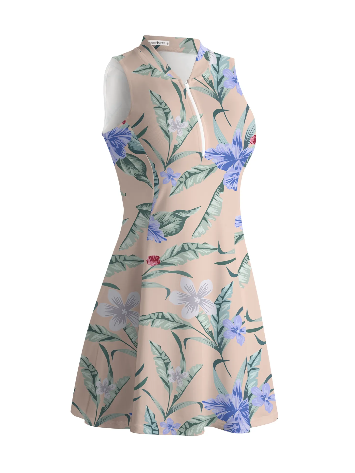 Cherryswing Elegant Flowers Golf Dress With Shorts