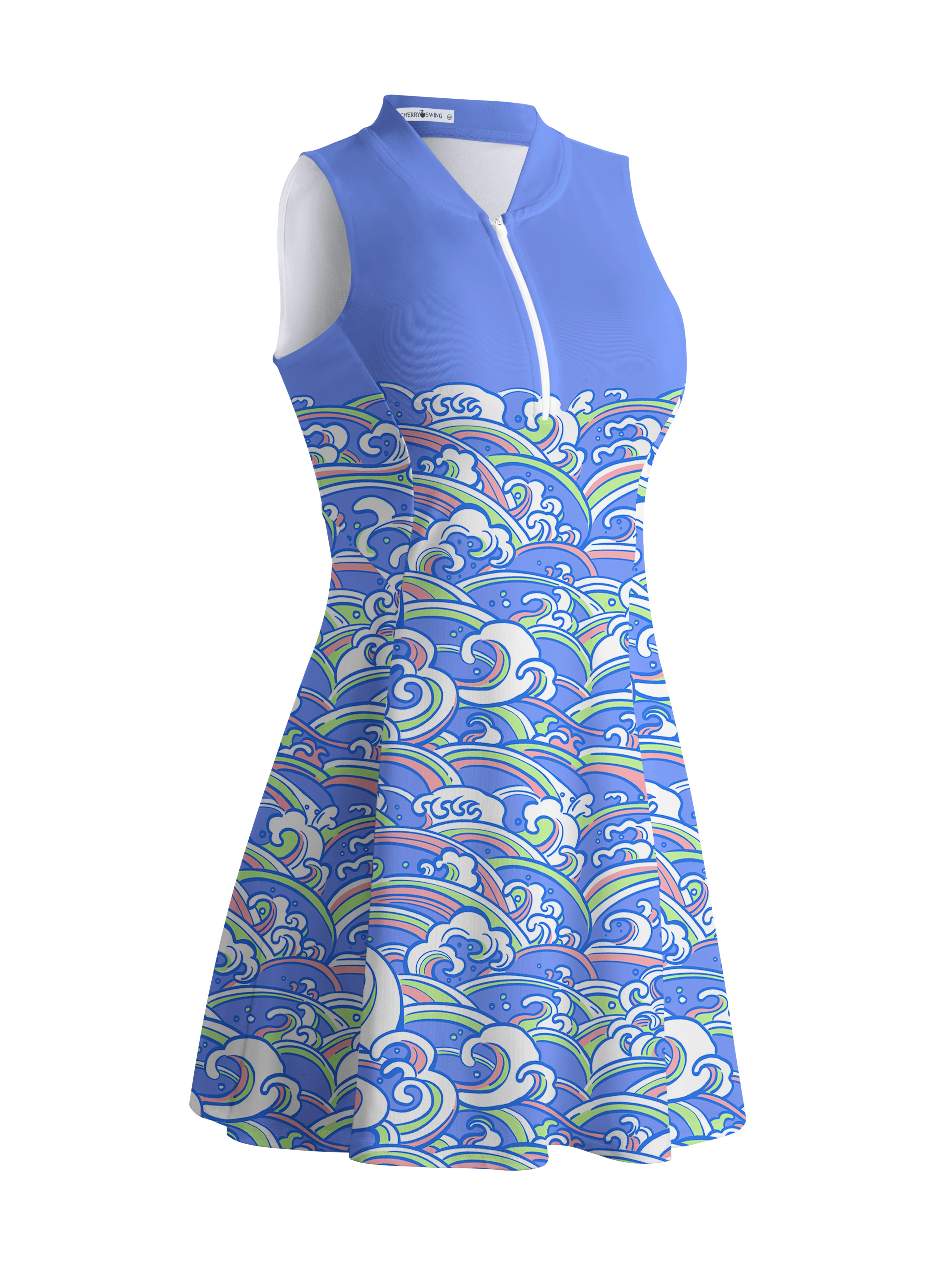 Cherryswing Modern Energy of Ocean Dress With Shorts