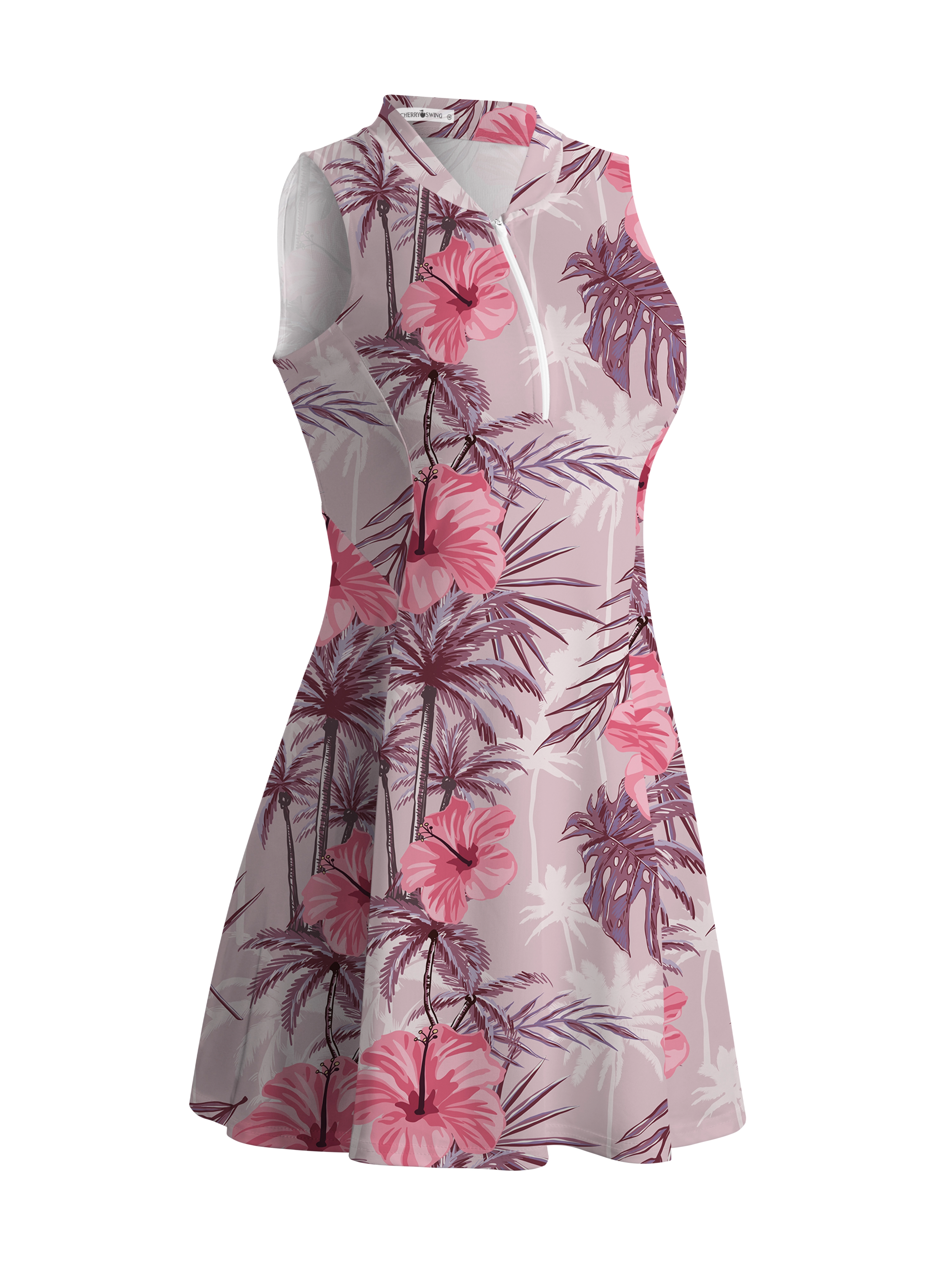 Cherryswing Tropical Hibiscuss Golf Dress