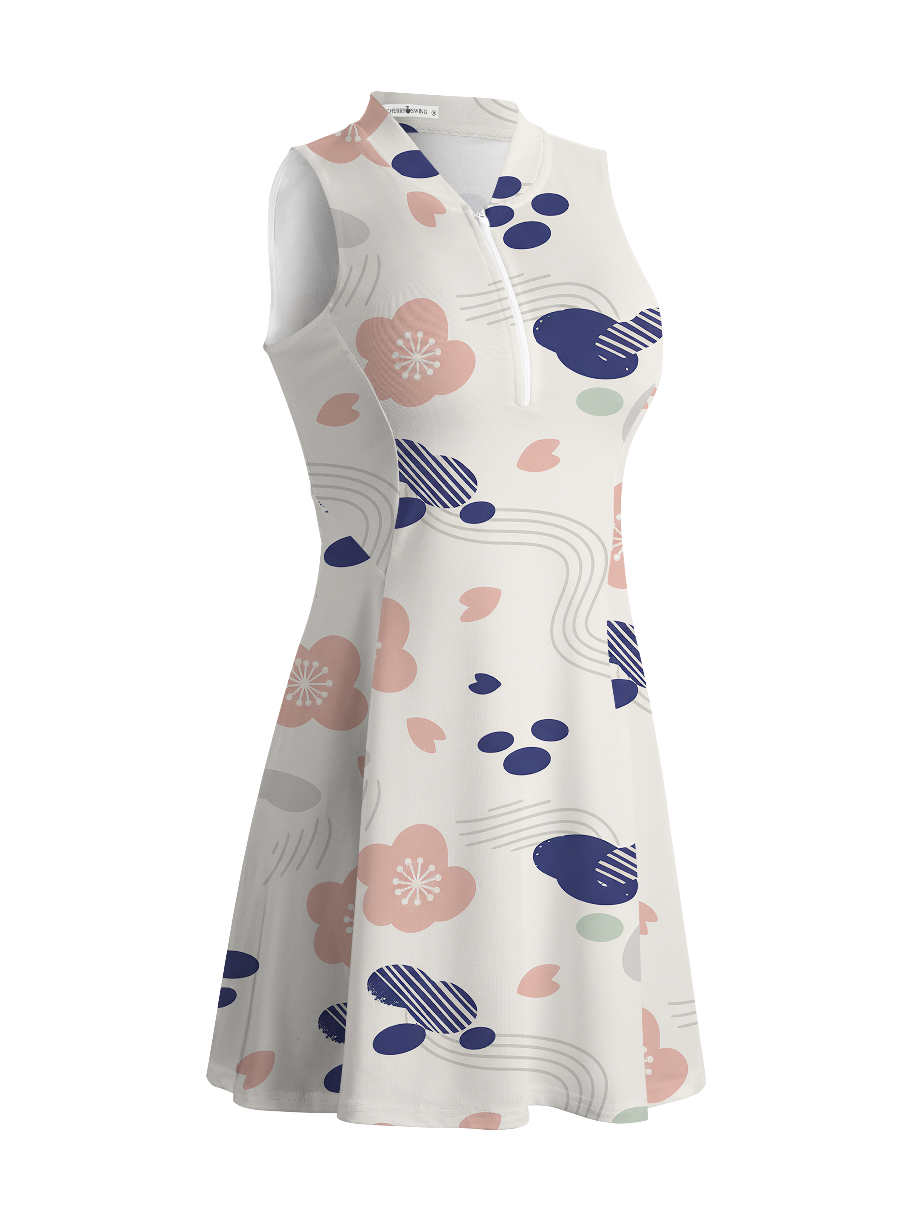 Cherryswing Soft Abstract Golf Dress With Shorts