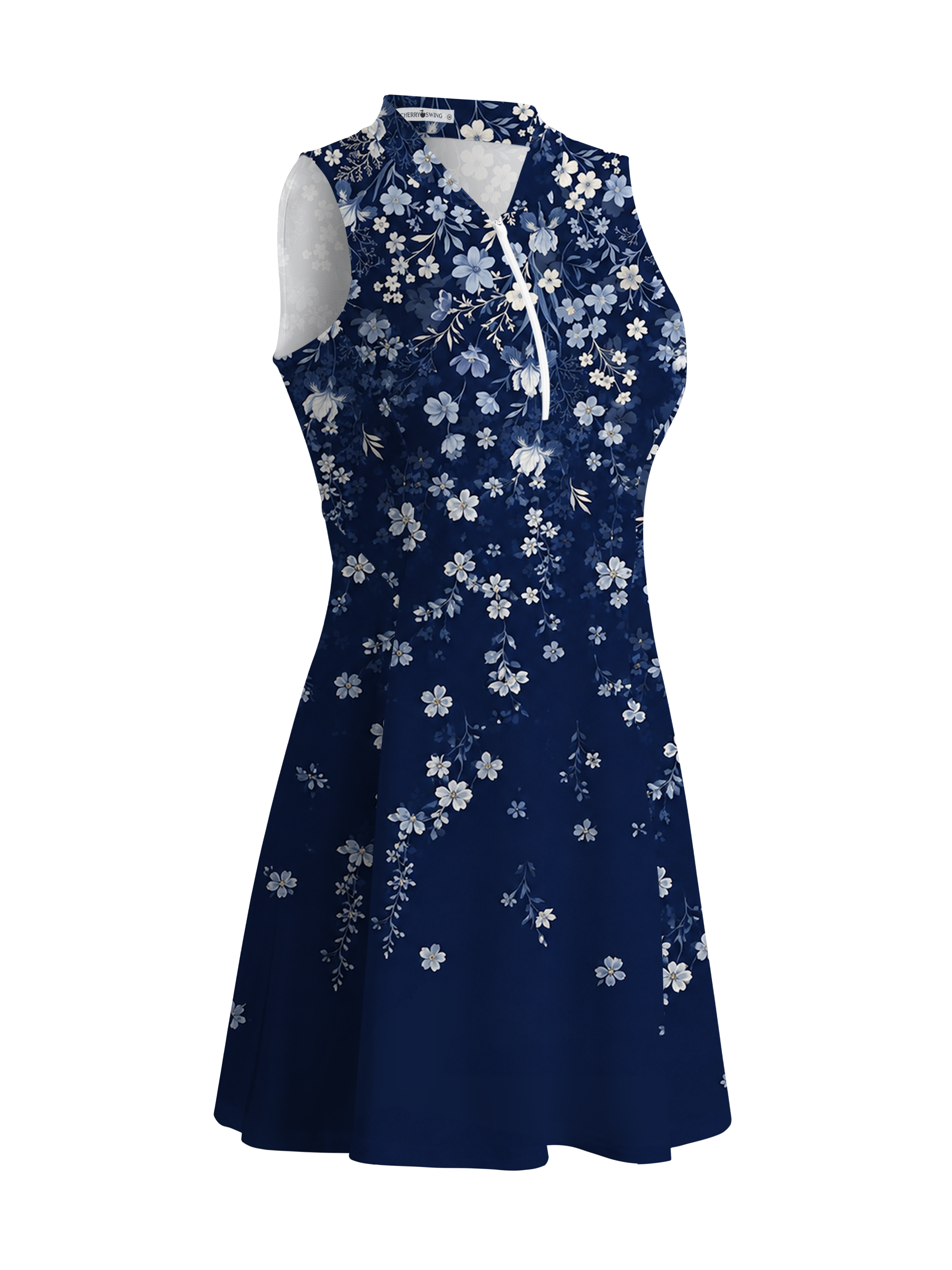 Cherryswing Midnight Floral Golf Dress With Shorts