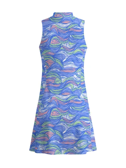 Cherryswing Colored Waves Golf Dress With Shorts
