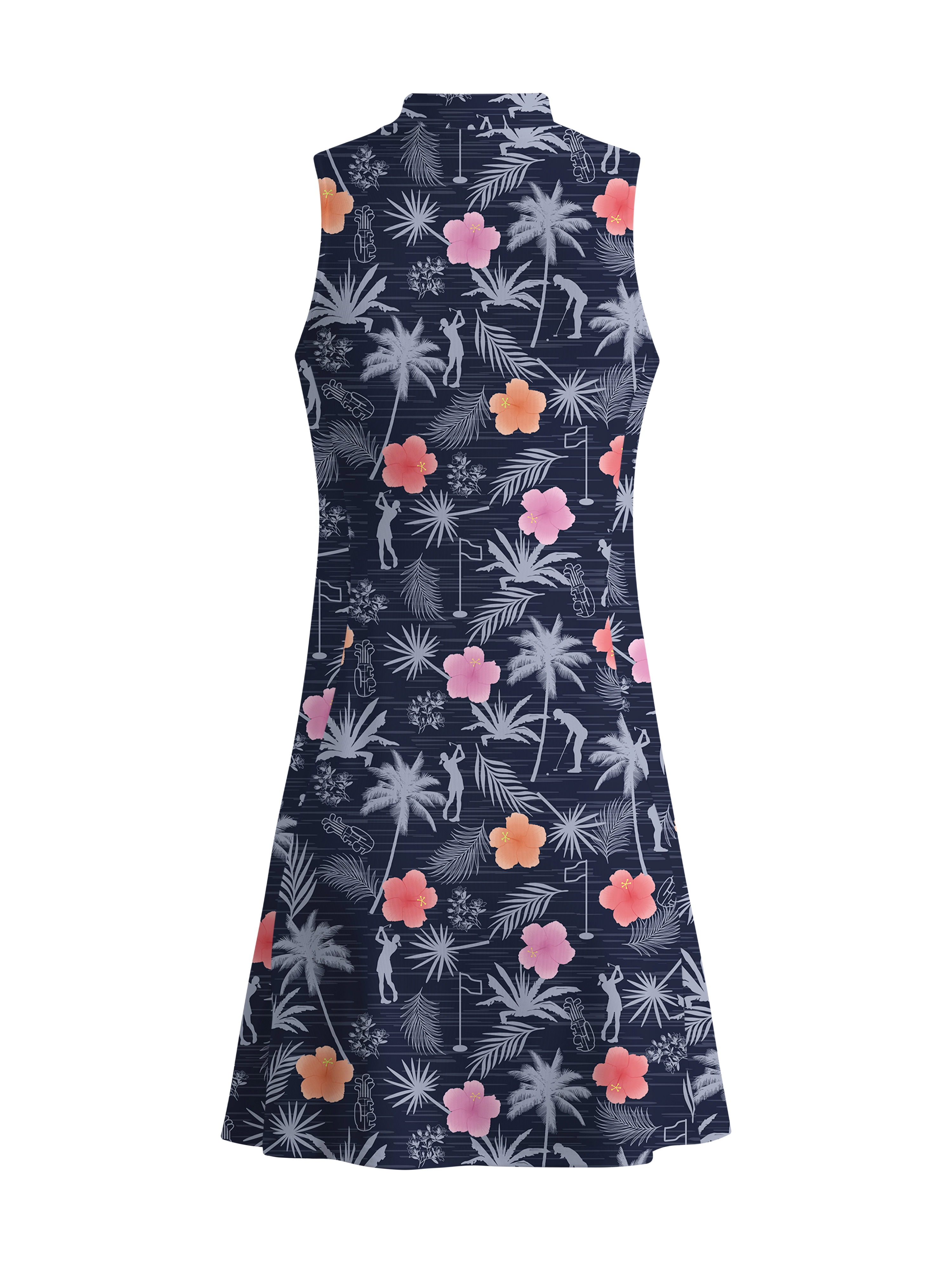 Cherryswing Tropical Green Golf Dress With Shorts