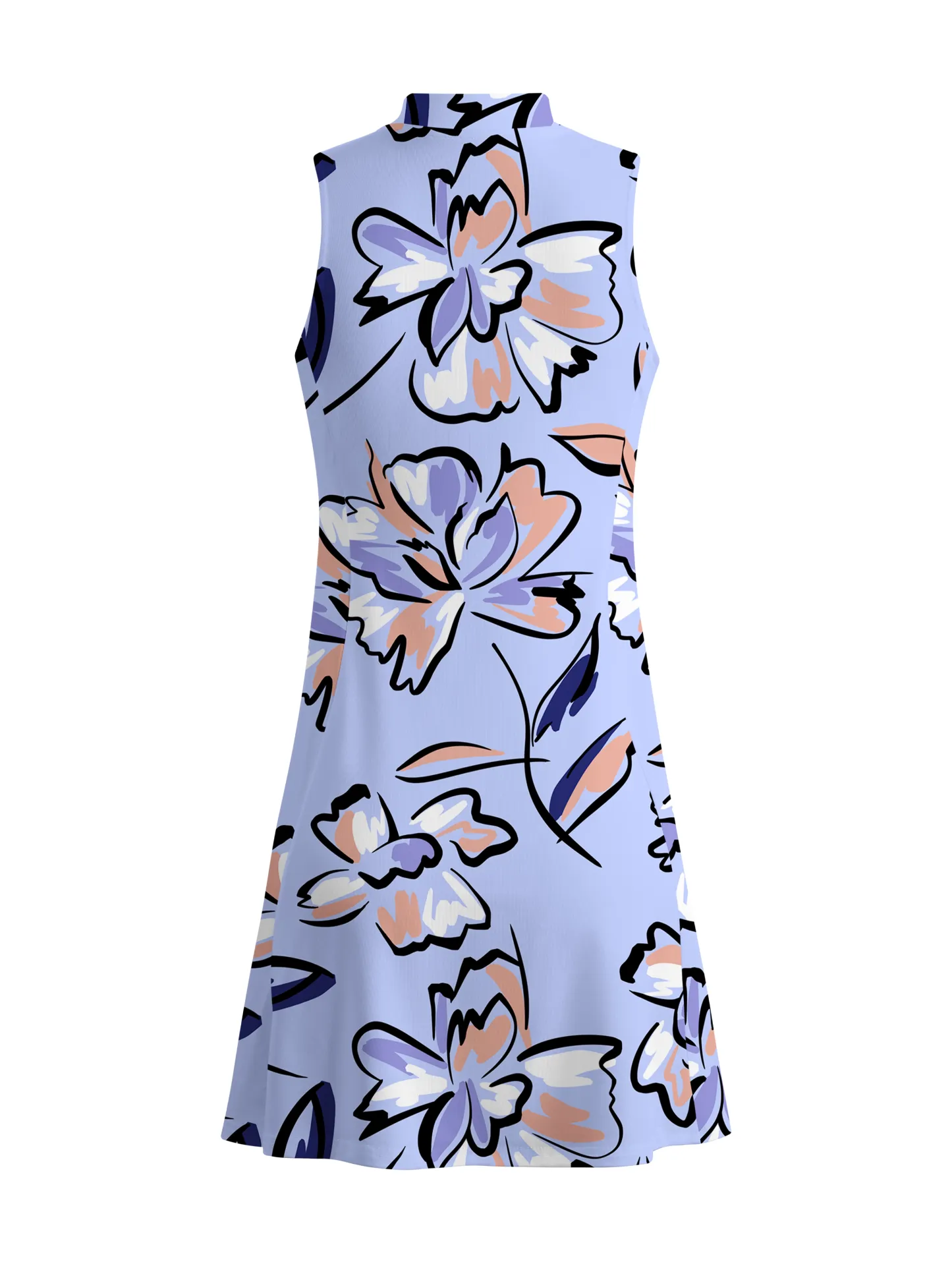 Cherryswing Lilac Floral Golf Dress With Shorts