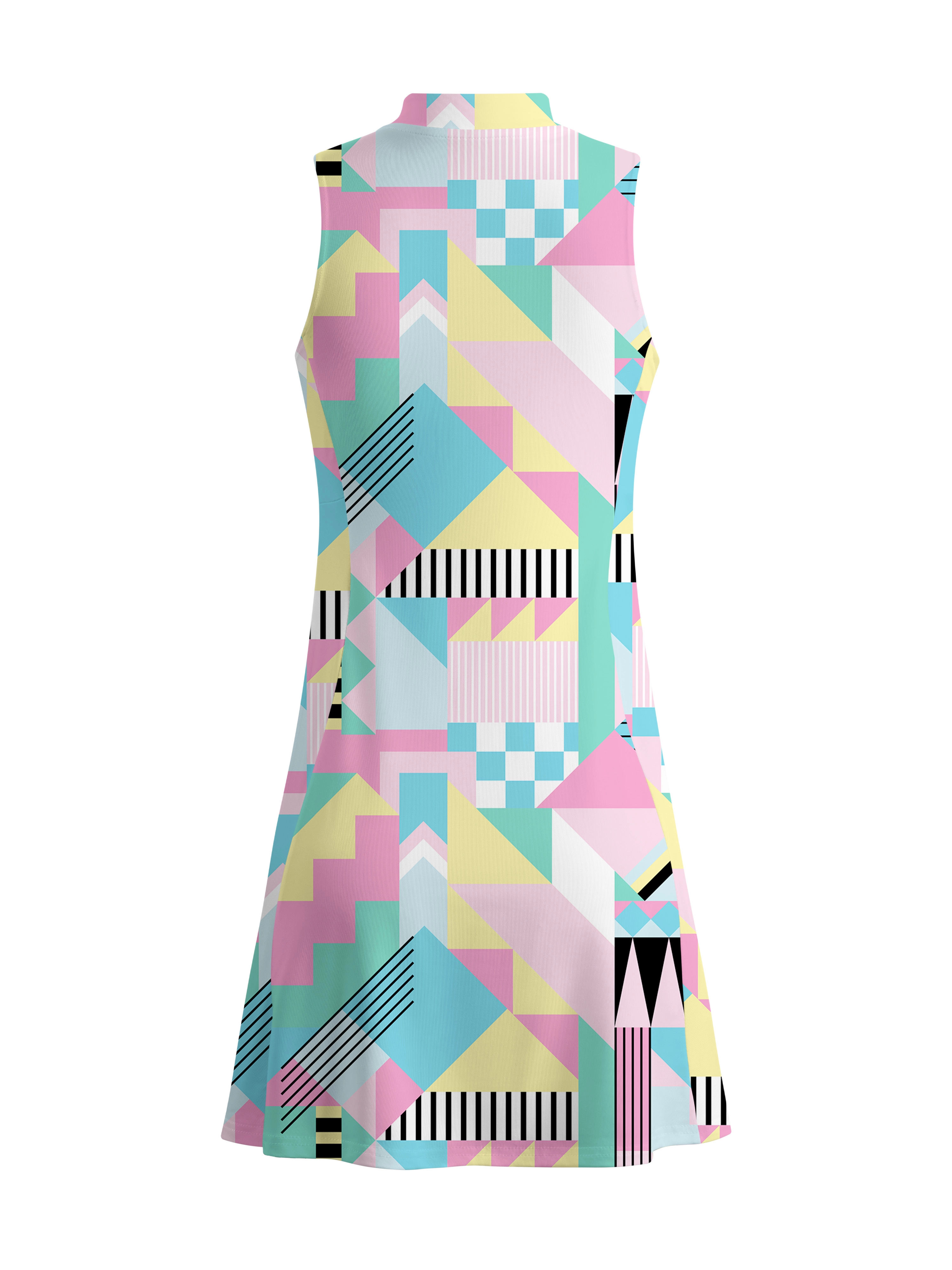 Cherryswing Geometric Patterns Dress With Shorts