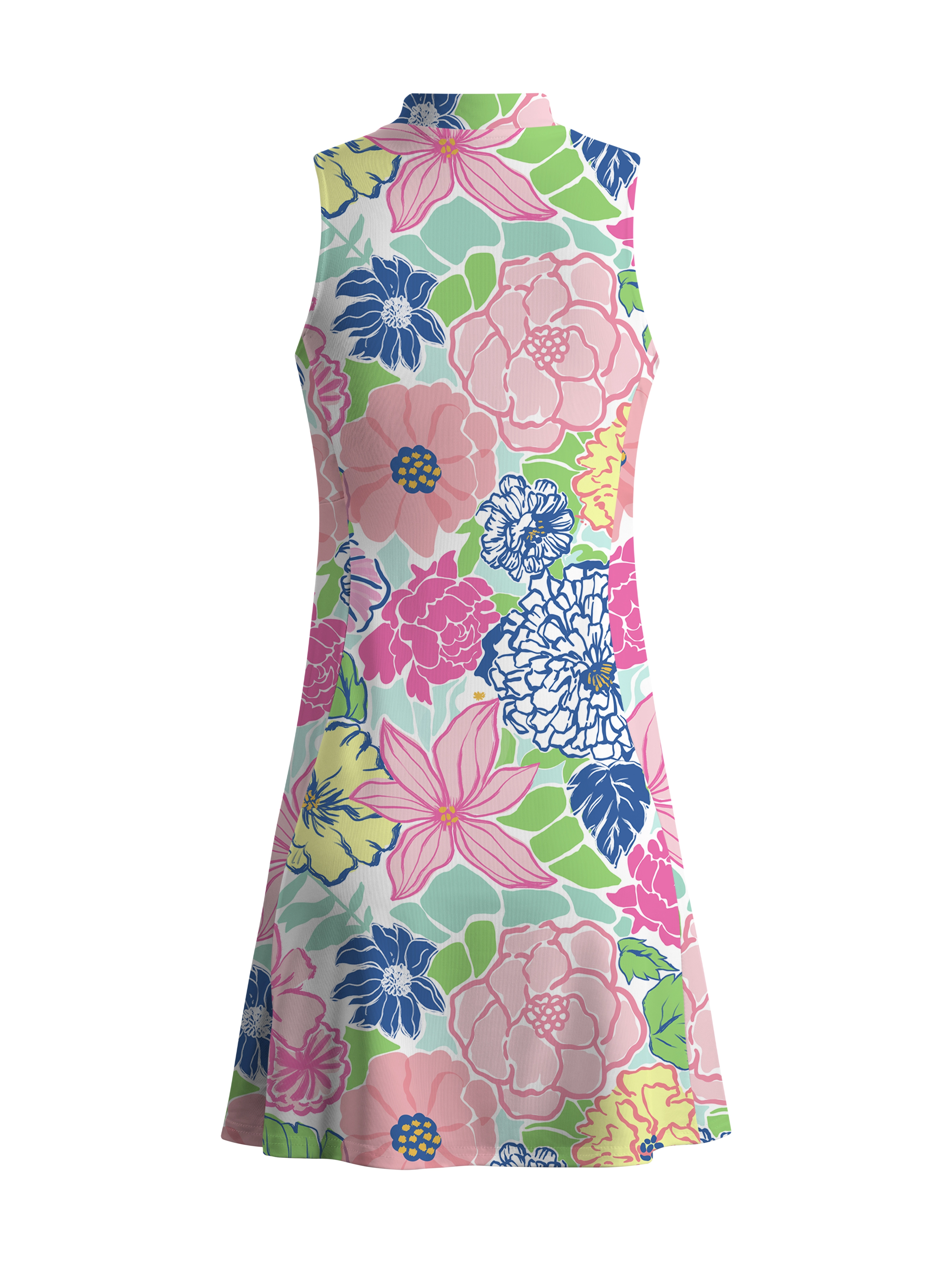 Cherryswing Stylized Flowers Golf Dress
